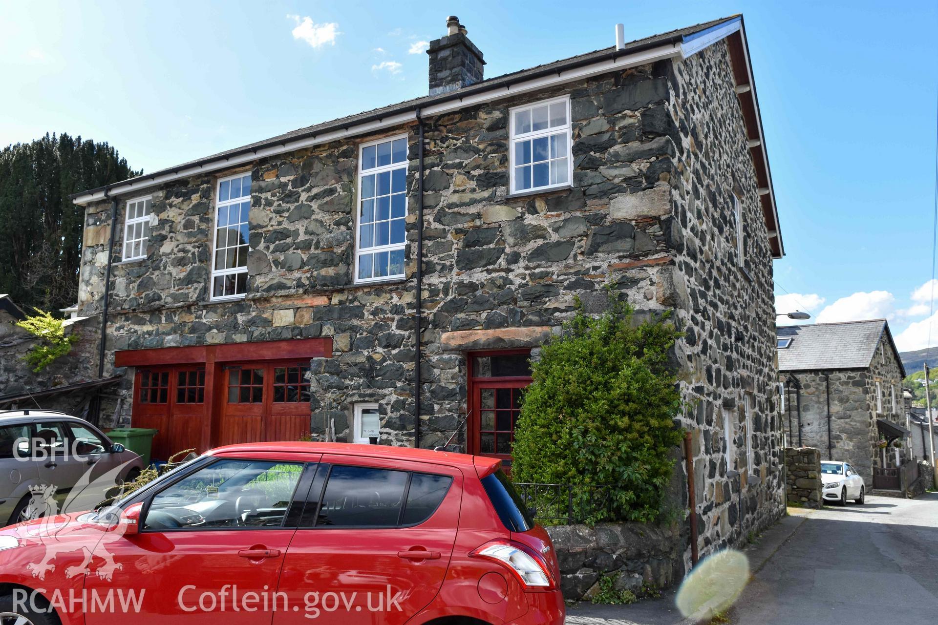 Pendref Wesleyan Methodist Sunday School - View of the front and side of the schoolhouse, taken from North-East