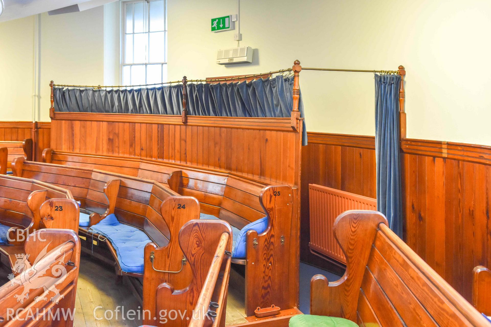 Salem Chapel - Internal, View of a curtained passageway entrance from the foyer, taken from East