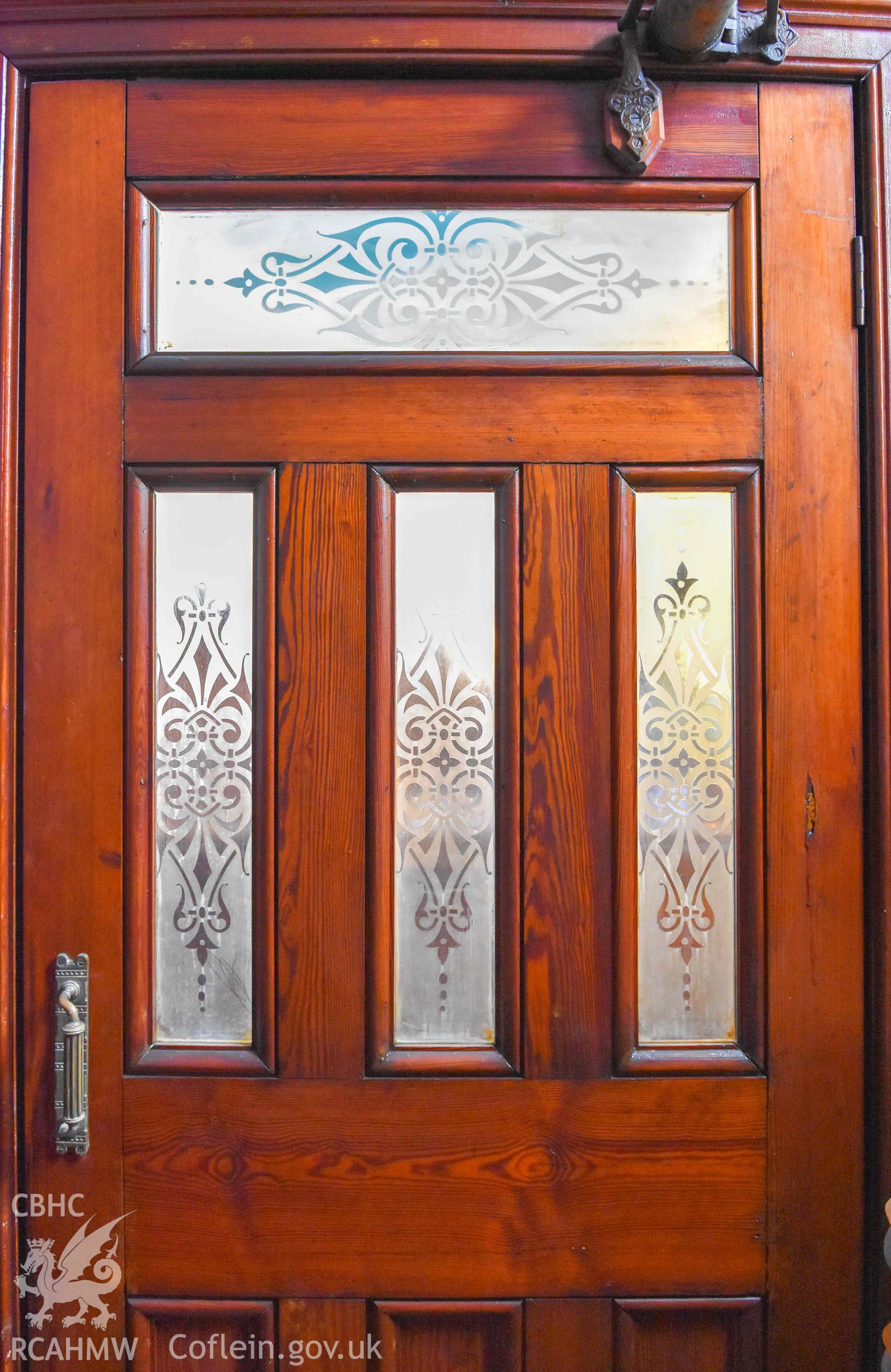 Salem Chapel - Internal, Detailed view of a door leading to the gallery, taken from North