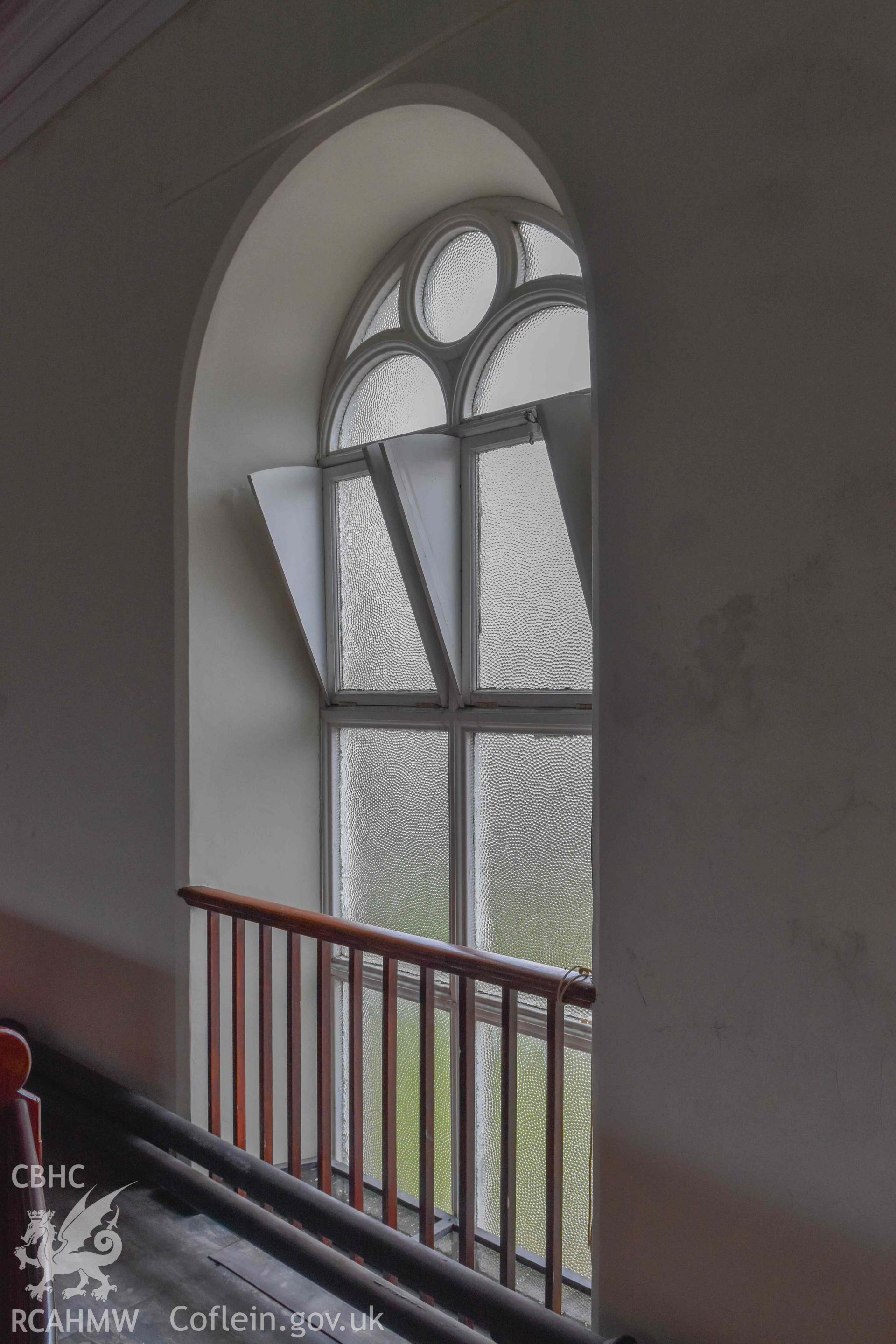 Tabernacl Welsh Independent Chapel - View of a window on the East of the chapel, taken from South-West