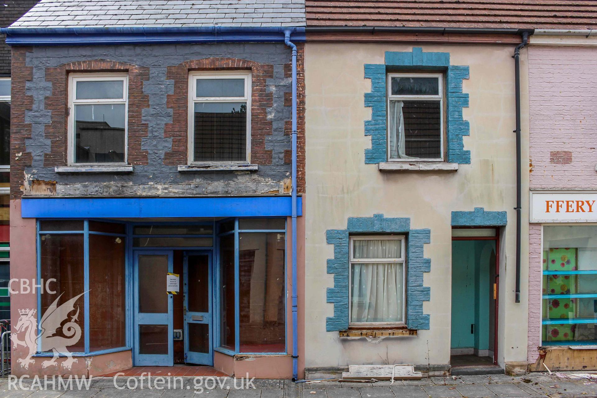 Pobl Y Cwm Set - Exterior, View of a shop and house on High Street, taken from South-East