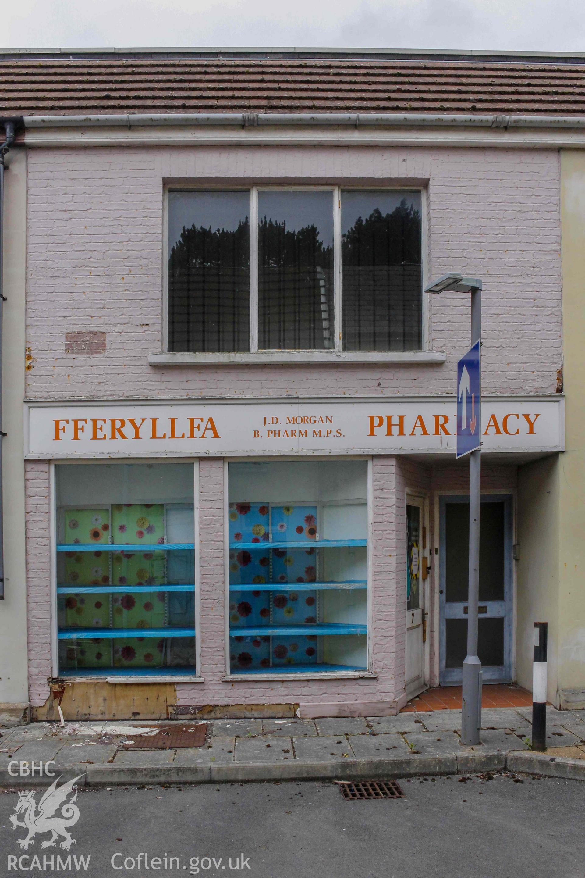 Pobl Y Cwm Set - Exterior, View of the pharmacy on High Street, taken from South-East