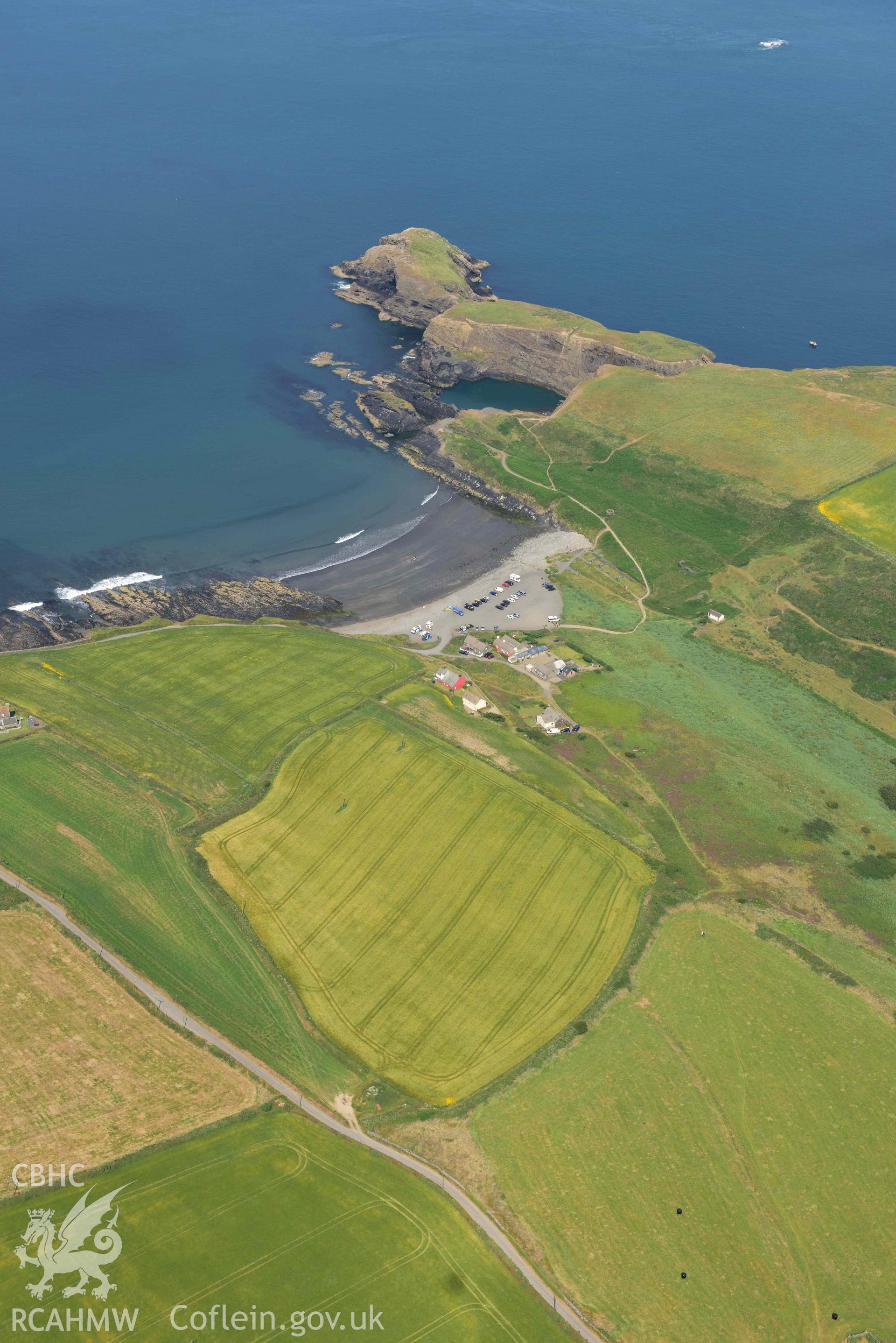 Abereiddi from the south-east. © Crown: CHERISH PROJECT 2017. Produced with EU funds through the Ireland Wales Co-operation Programme 2014-2023.