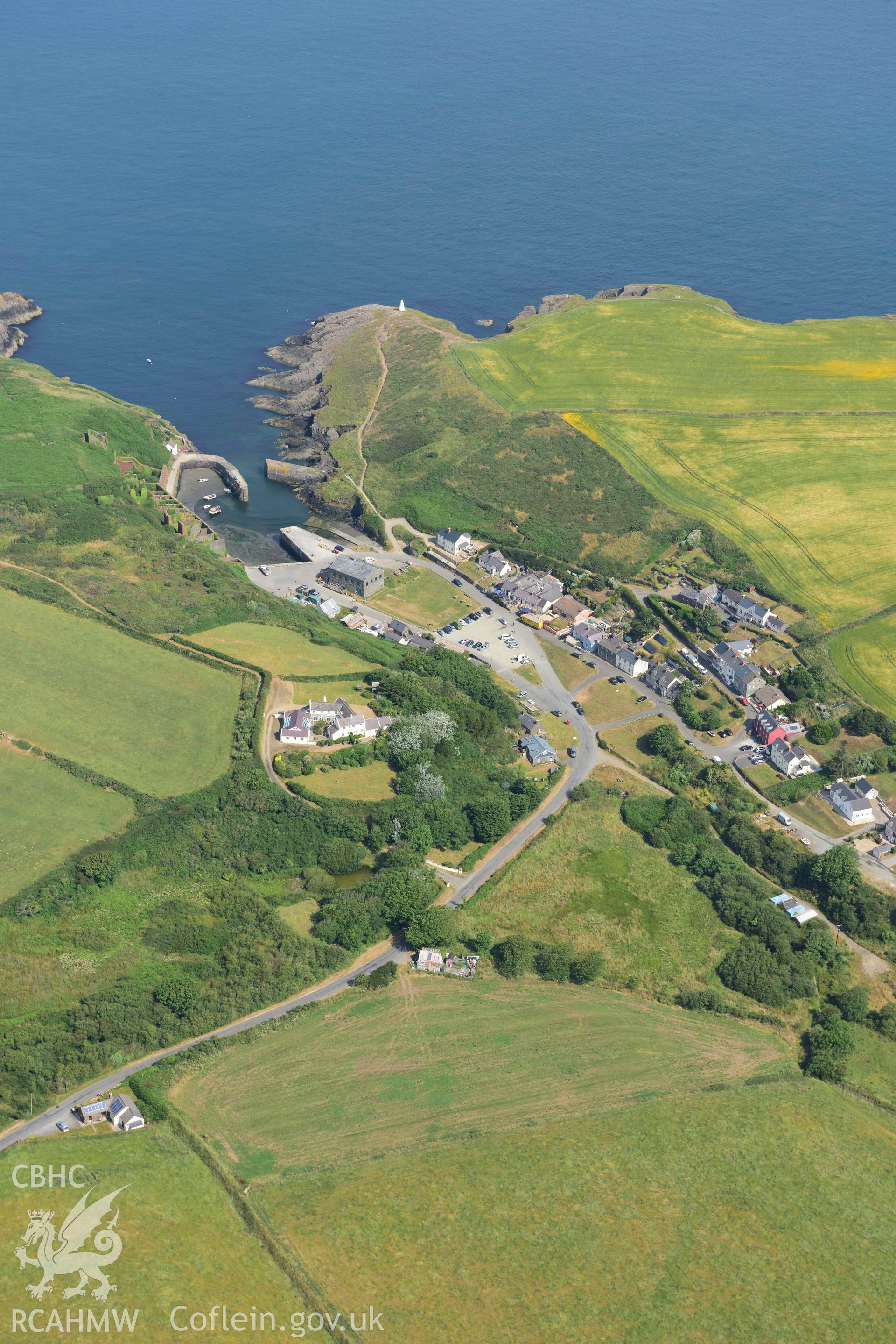 Porthgain village and harbour. © Crown: CHERISH PROJECT 2017. Produced with EU funds through the Ireland Wales Co-operation Programme 2014-2023.