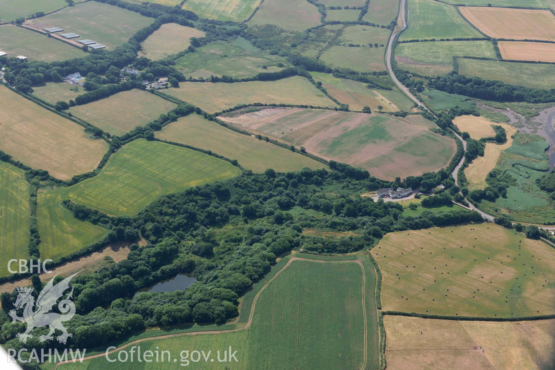 Aerial photography of Capeston Rath Aerial reconnaissance survey for the CHERISH Project. Crown Copyright: CHERISH PROJECT 2018. Produced with EU funds through the Ireland Wales Co-operation Programme 2014-2020. All material made freely available through the Open Government Licence.