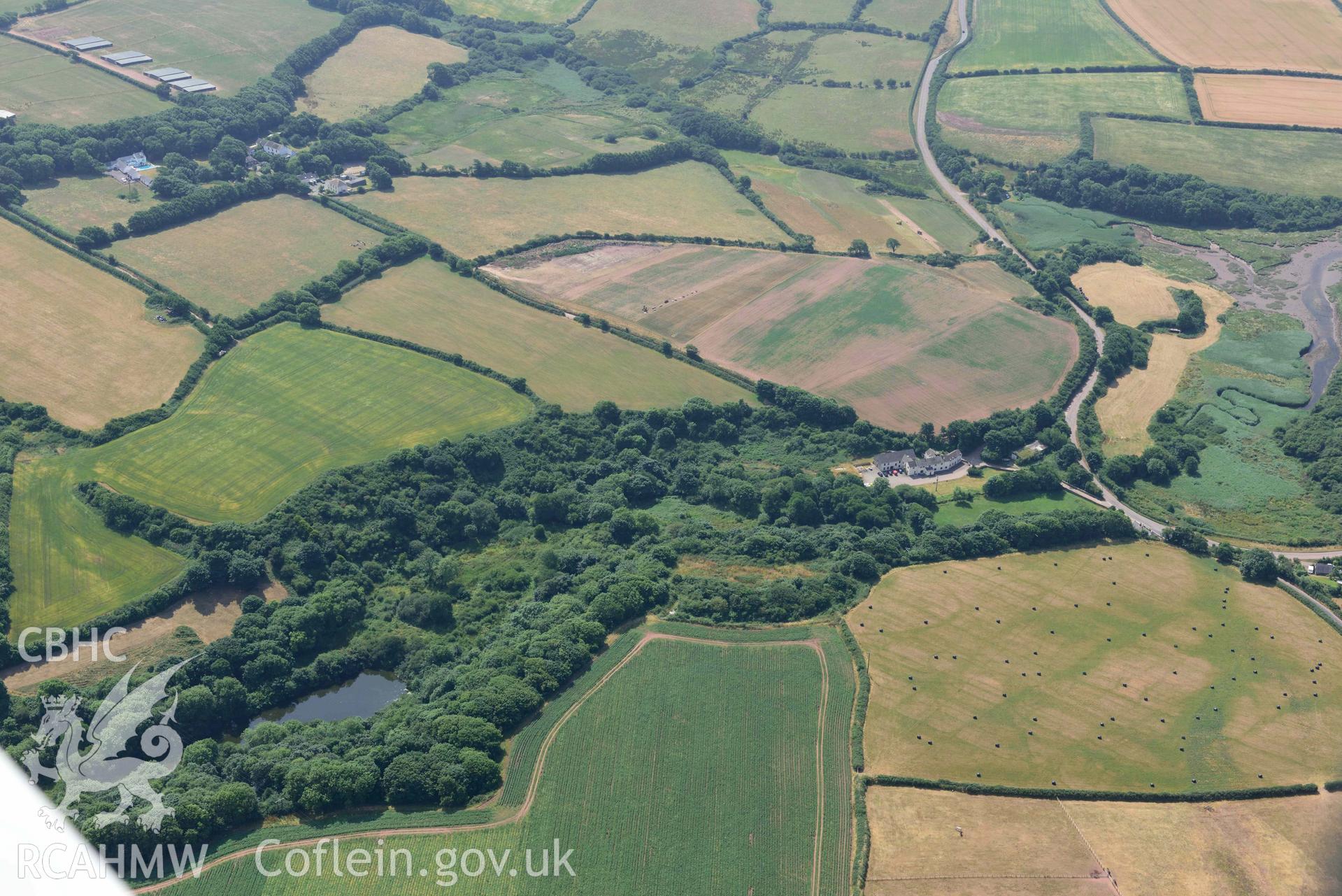 Aerial photography of Capeston Rath Aerial reconnaissance survey for the CHERISH Project. Crown Copyright: CHERISH PROJECT 2018. Produced with EU funds through the Ireland Wales Co-operation Programme 2014-2020. All material made freely available through the Open Government Licence.