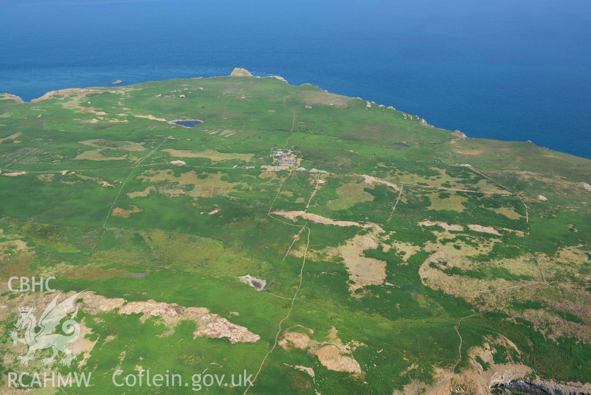 Aerial photography of Skomer Island Aerial reconnaissance survey for the CHERISH Project. Crown Copyright: CHERISH PROJECT 2018. Produced with EU funds through the Ireland Wales Co-operation Programme 2014-2020. All material made freely available through the Open Government Licence.