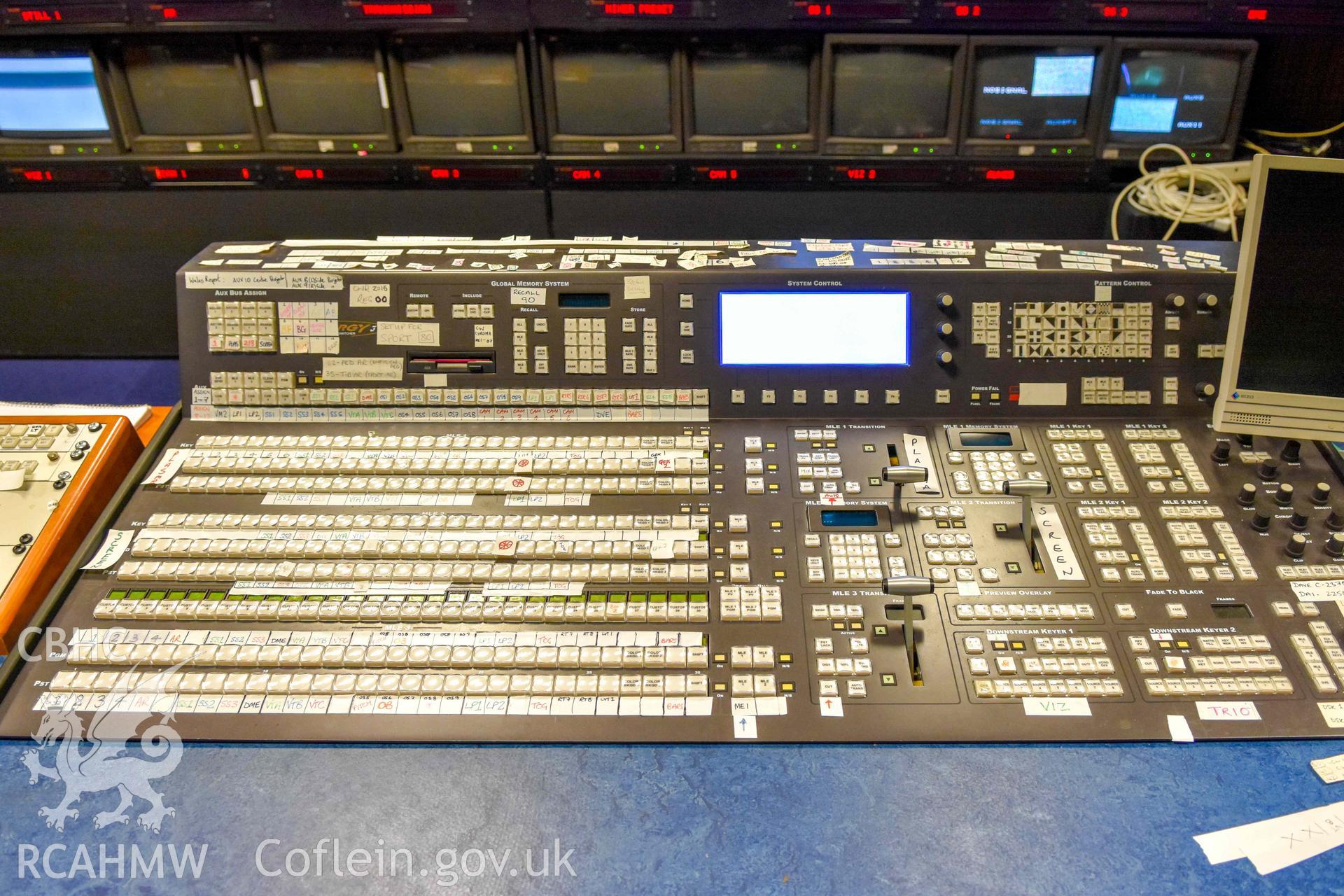 BBC Broadcasting House - Interior, C1 Production Gallery: View of the vision mixer's desk area, taken from West