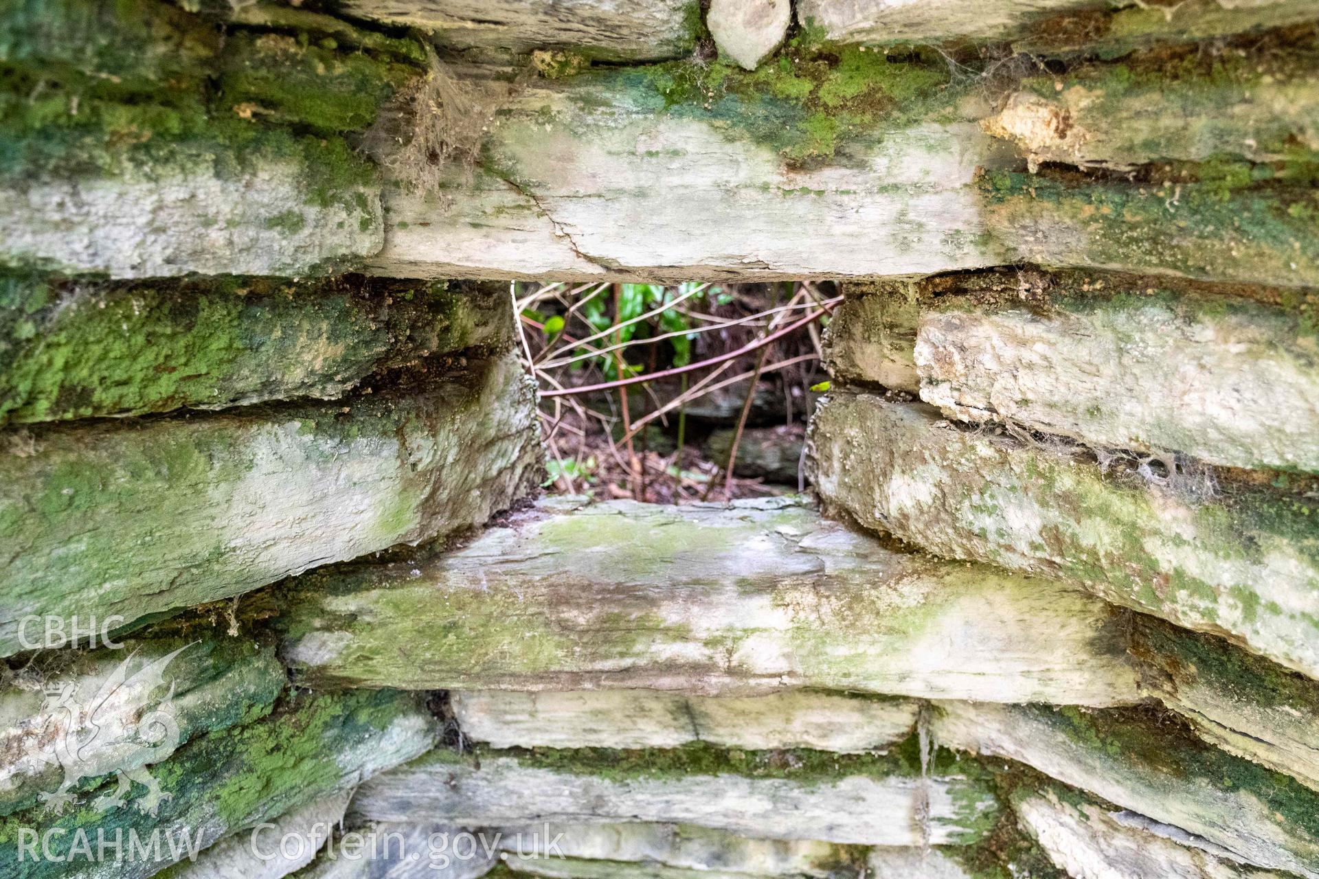 Lime Kiln, Old Castle Farm. Opening to crucible, west kiln eye chamber.
