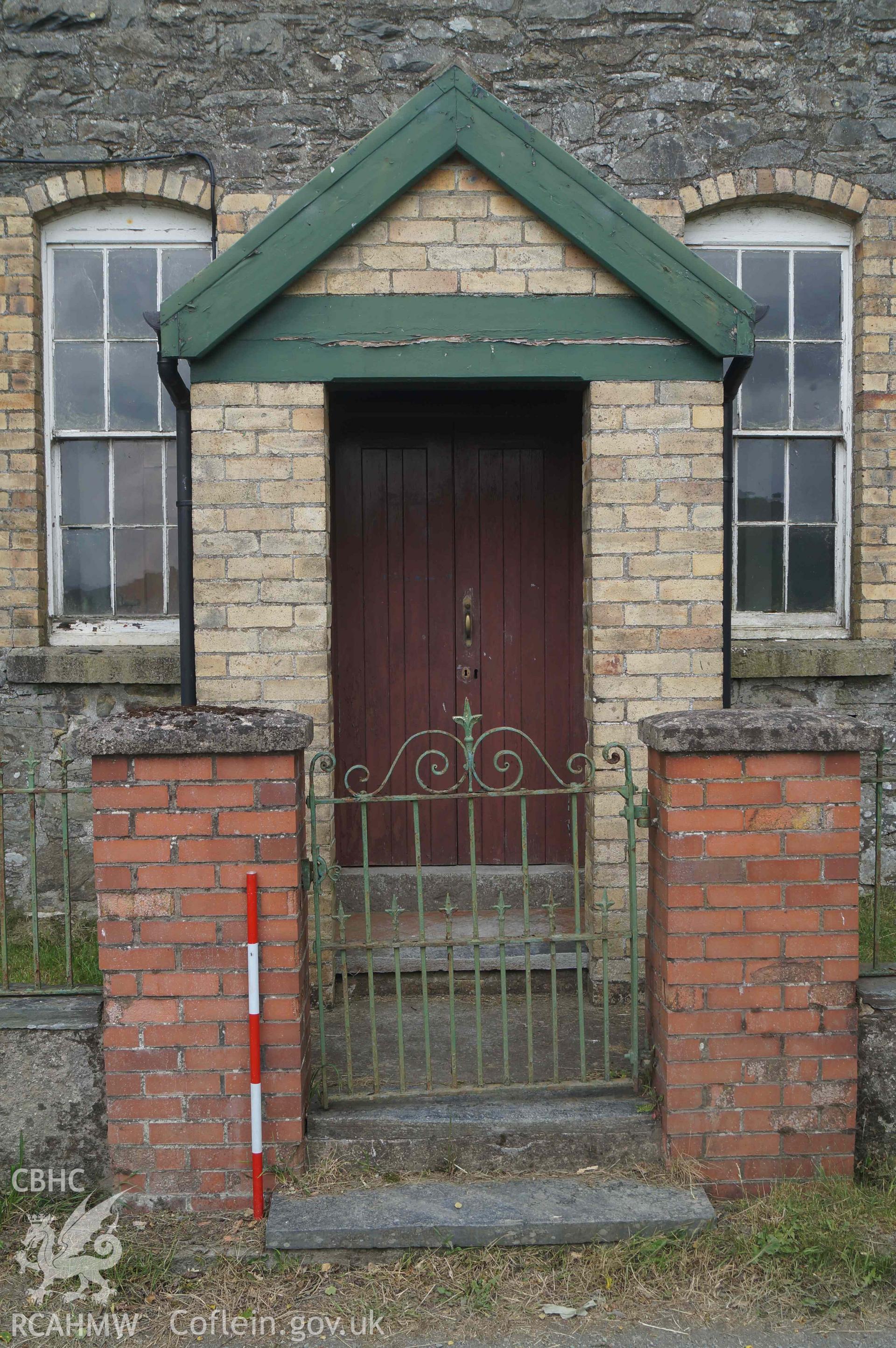 Photograph from a Level 2 building recording of the former Tabor chapel, Maengwynedd, carried out by Trysor in 2022. Trysor Project No. 2022/846.