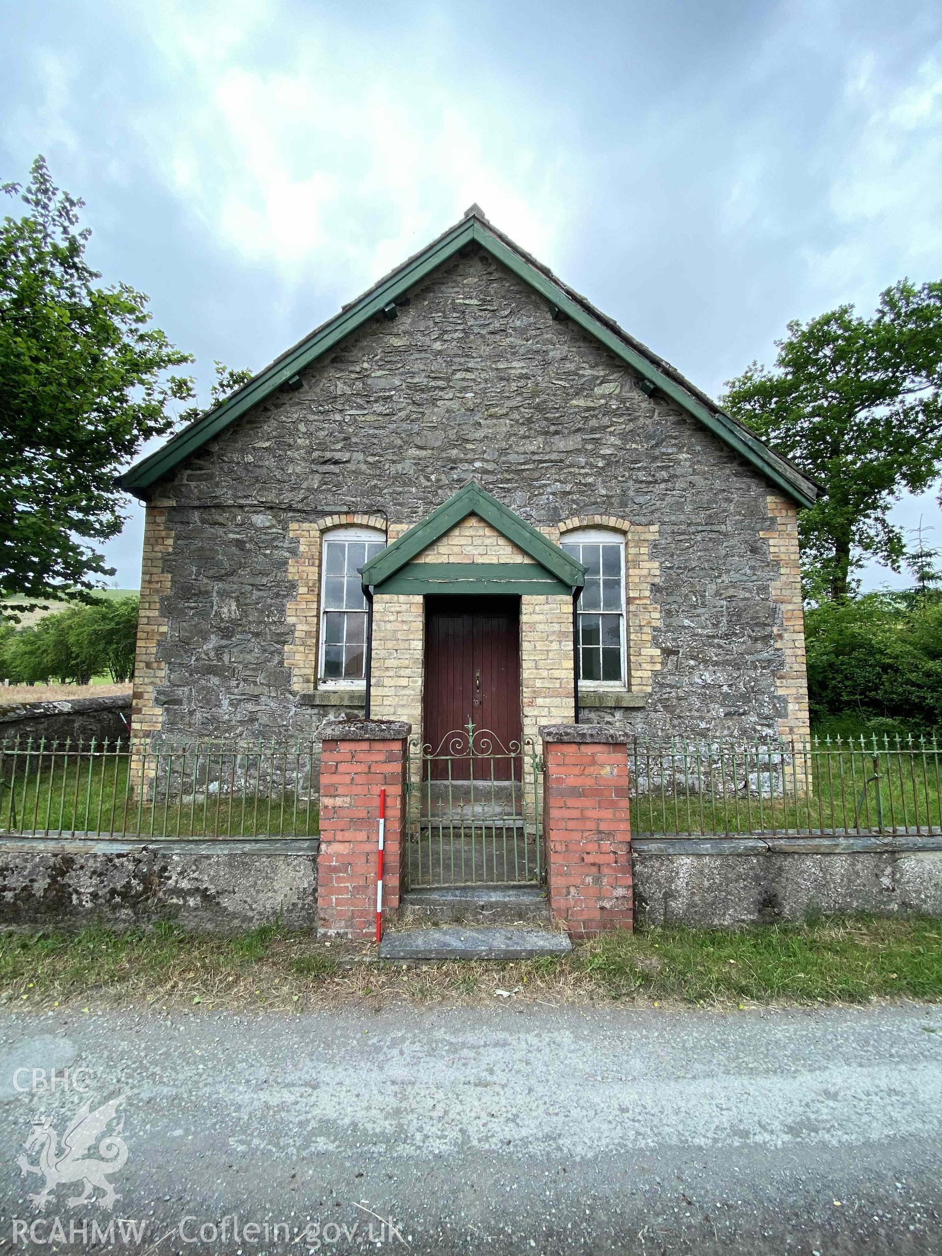 Photograph from a Level 2 building recording of the former Tabor chapel, Maengwynedd, carried out by Trysor in 2022. Trysor Project No. 2022/846.