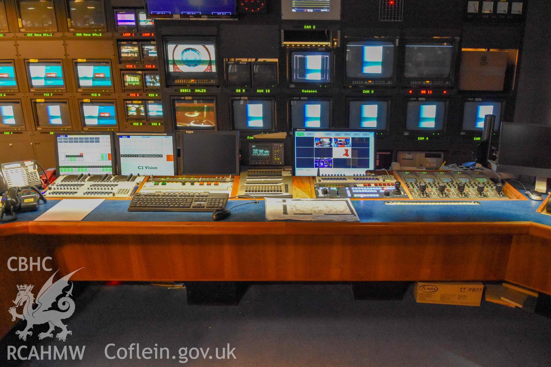 BBC Broadcasting House - Interior, C2 Vision Gallery: View of the vision mixer's desk area, taken from South