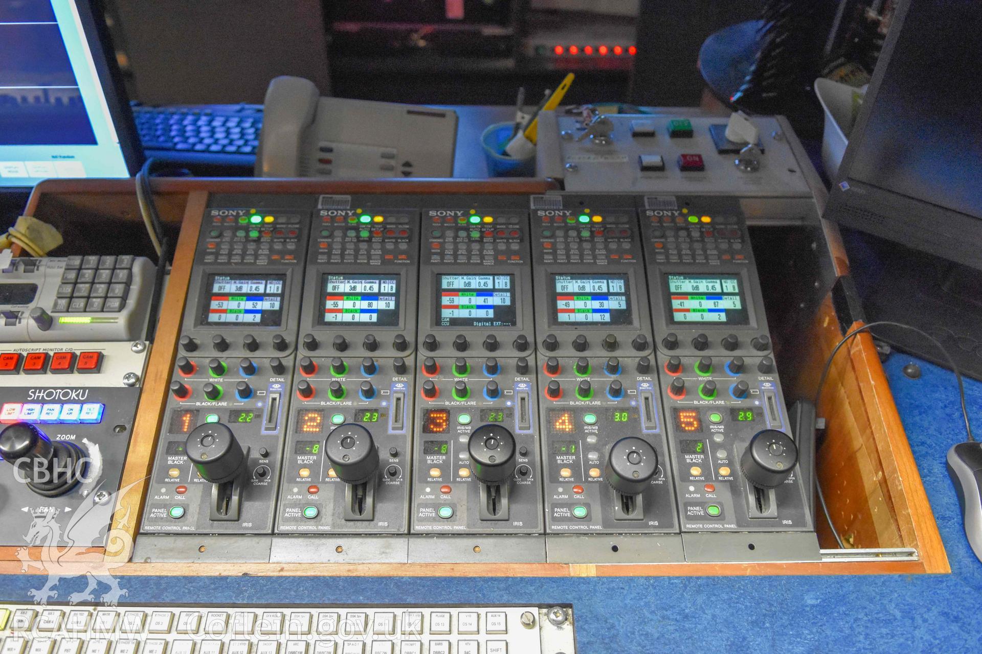 BBC Broadcasting House - Interior, C2 Vision Gallery: View of a vision mixing console, taken from South