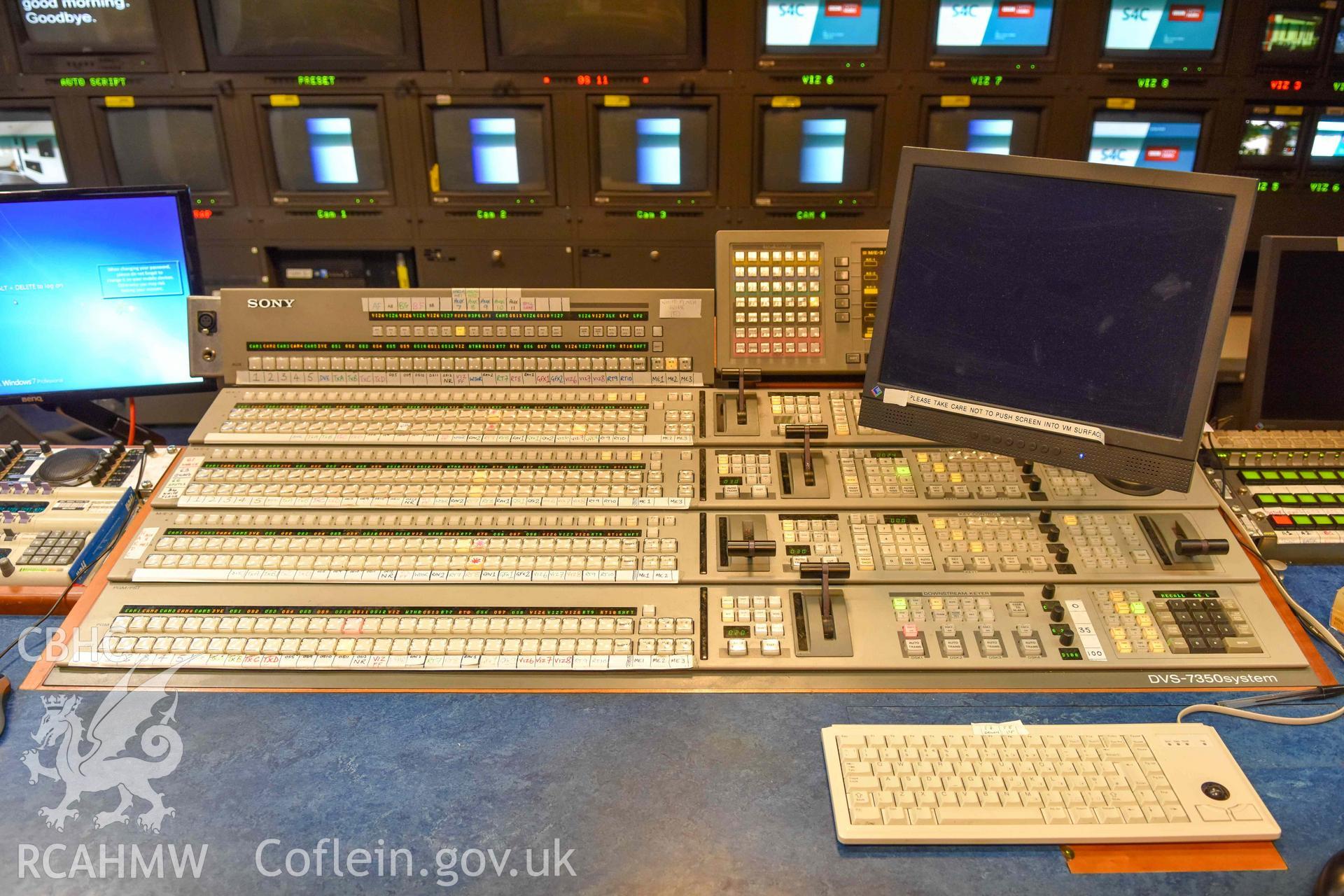 BBC Broadcasting House - Interior, C2 Vision Gallery: View of a vision mixing console, taken from South