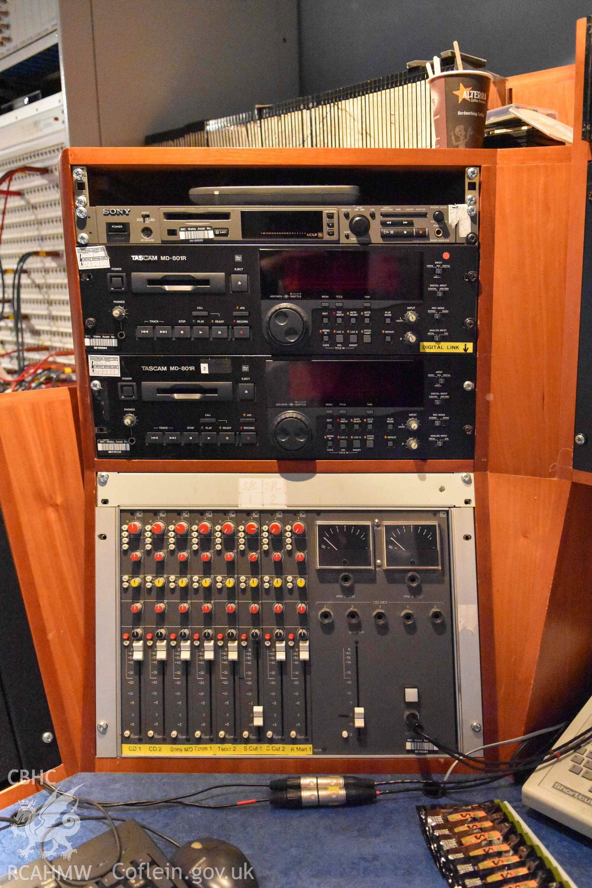 BBC Broadcasting House - Interior, C2 Sound Gallery: View of an audio recorder/player, taken from South-West