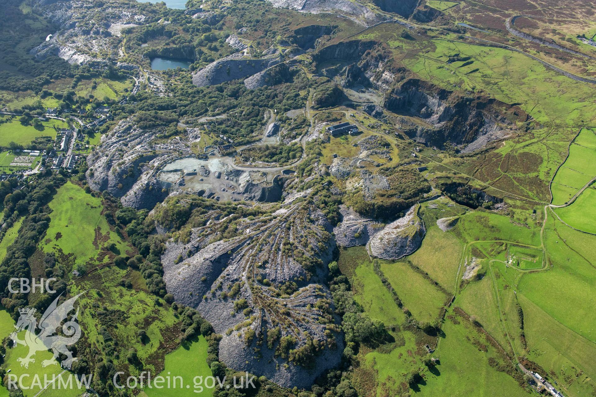 Pen yr Orsedd slate quarry, view from south