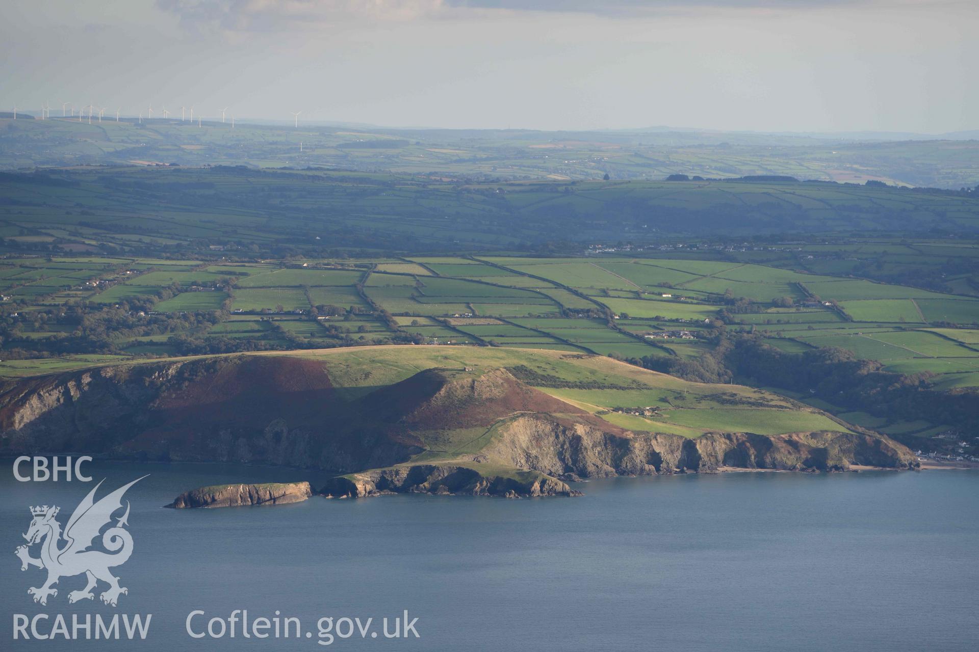 Pendinaslochdyn hillfort, view from the sea