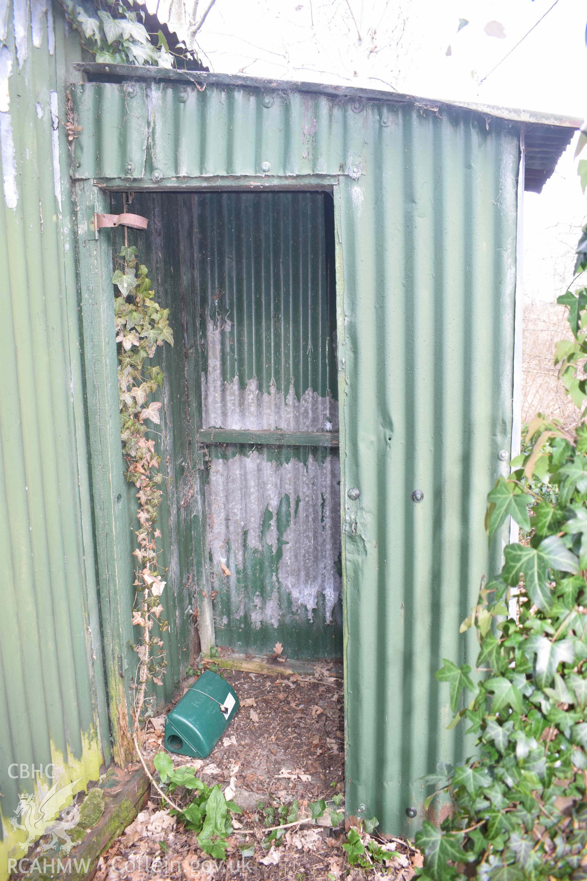 Photograph from a Historic Building Recording of Trevor Basin Corrugated Shed, carried out by Clwyd-Powys Archaeological Trust in 2022. Project no. 2678.