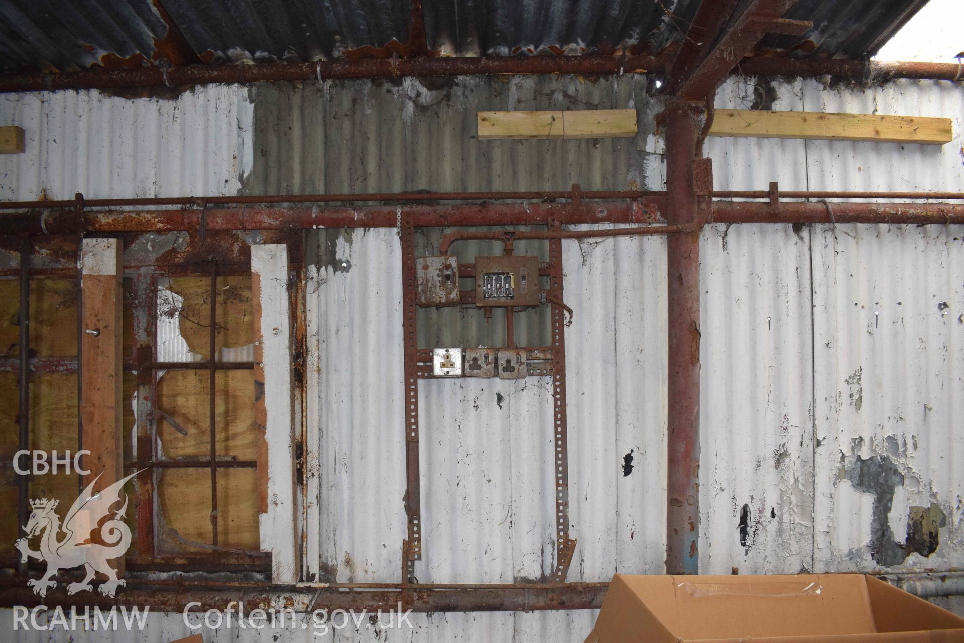 Photograph from a Historic Building Recording of Trevor Basin Corrugated Shed, carried out by Clwyd-Powys Archaeological Trust in 2022. Project no. 2678.
