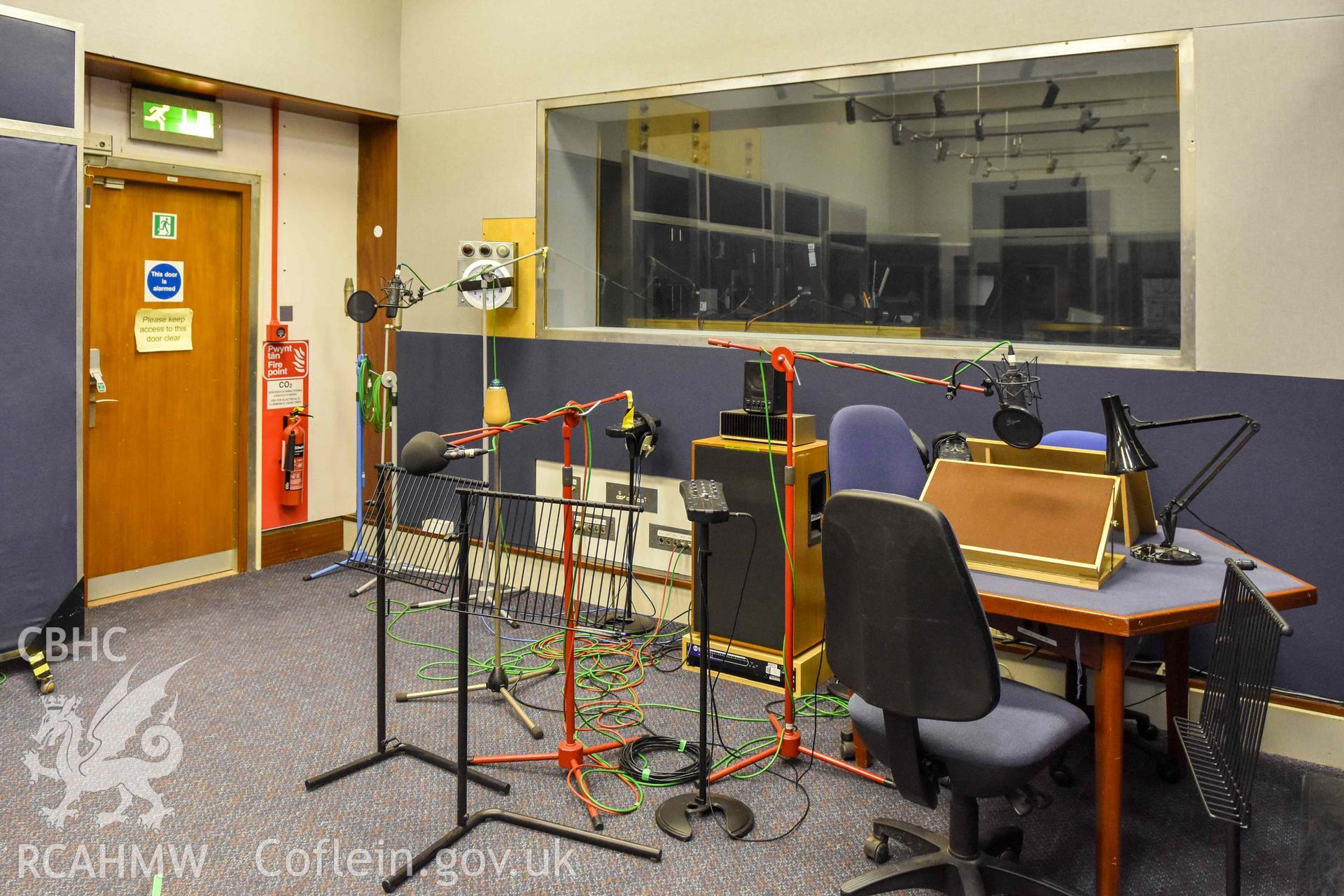 BBC Broadcasting House - Interior, C3 Radio Drama Studio: View of the main studio area, taken from North-West