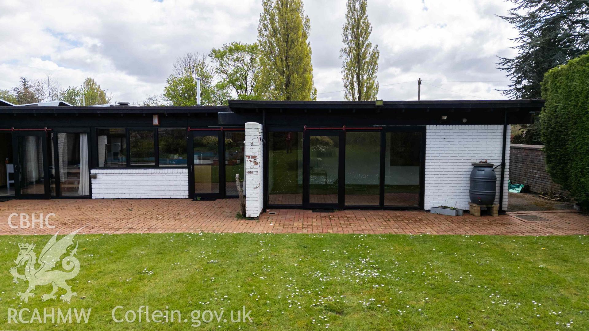 Rear elevations and glass door to bedroom 5