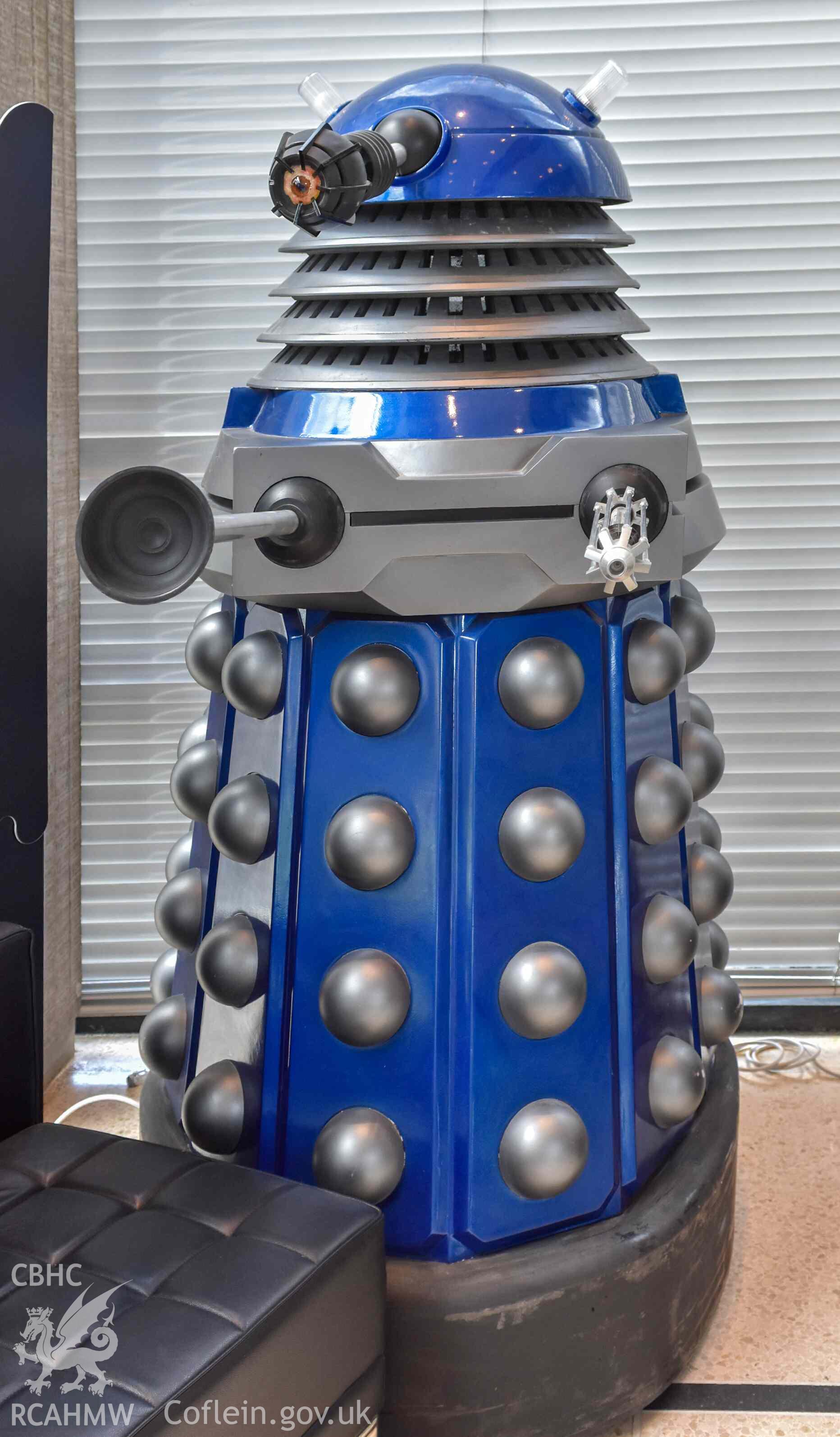 BBC Broadcasting House - Interior, Main Foyer: Detailed view of the dalek model, taken from East