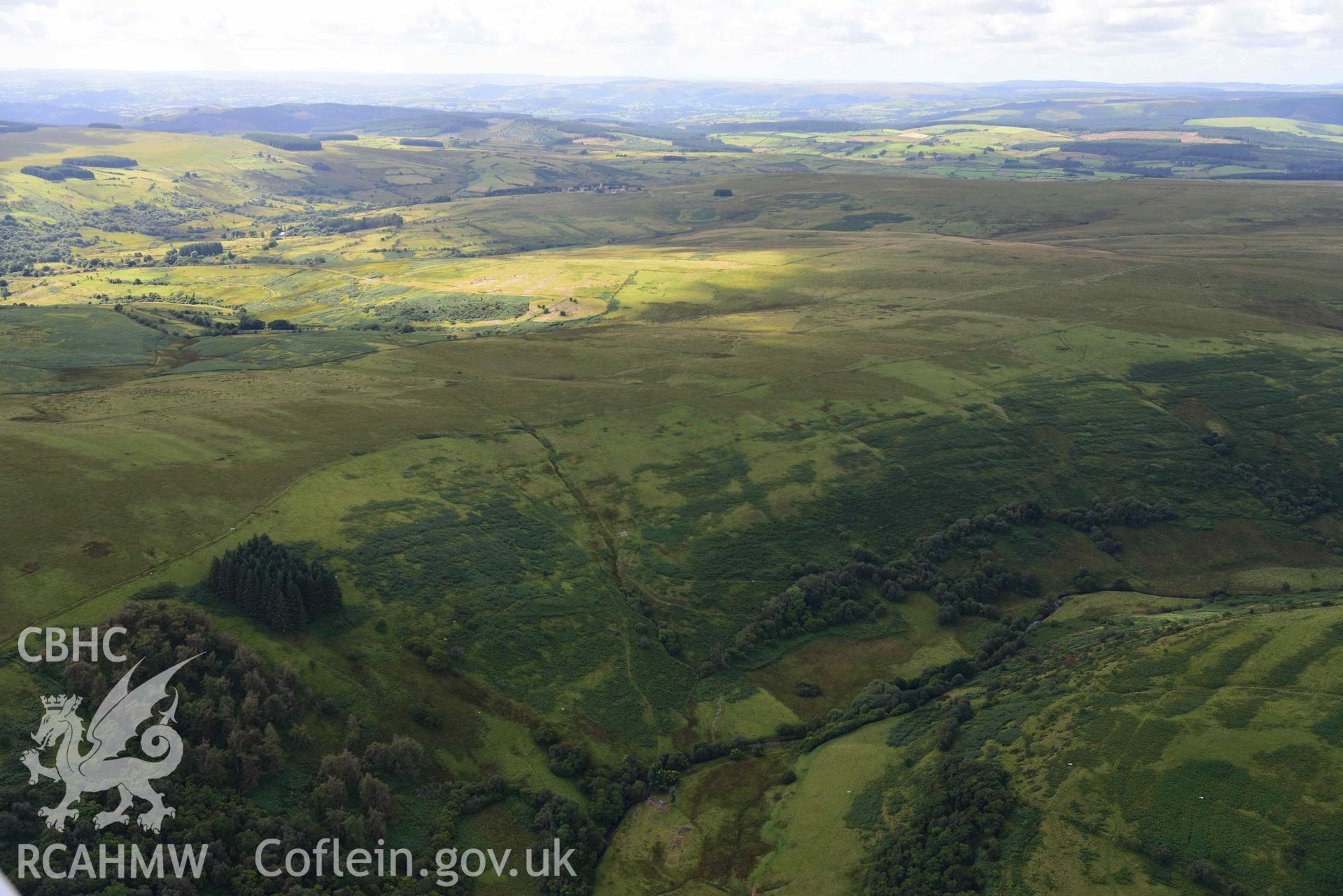 Ynys hir stone circle, general view of landscape setting from E