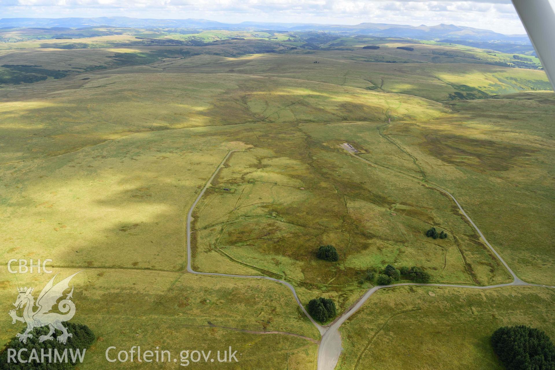 Ffynnon Dafydd Bevan, upland farm, wide view from north-west