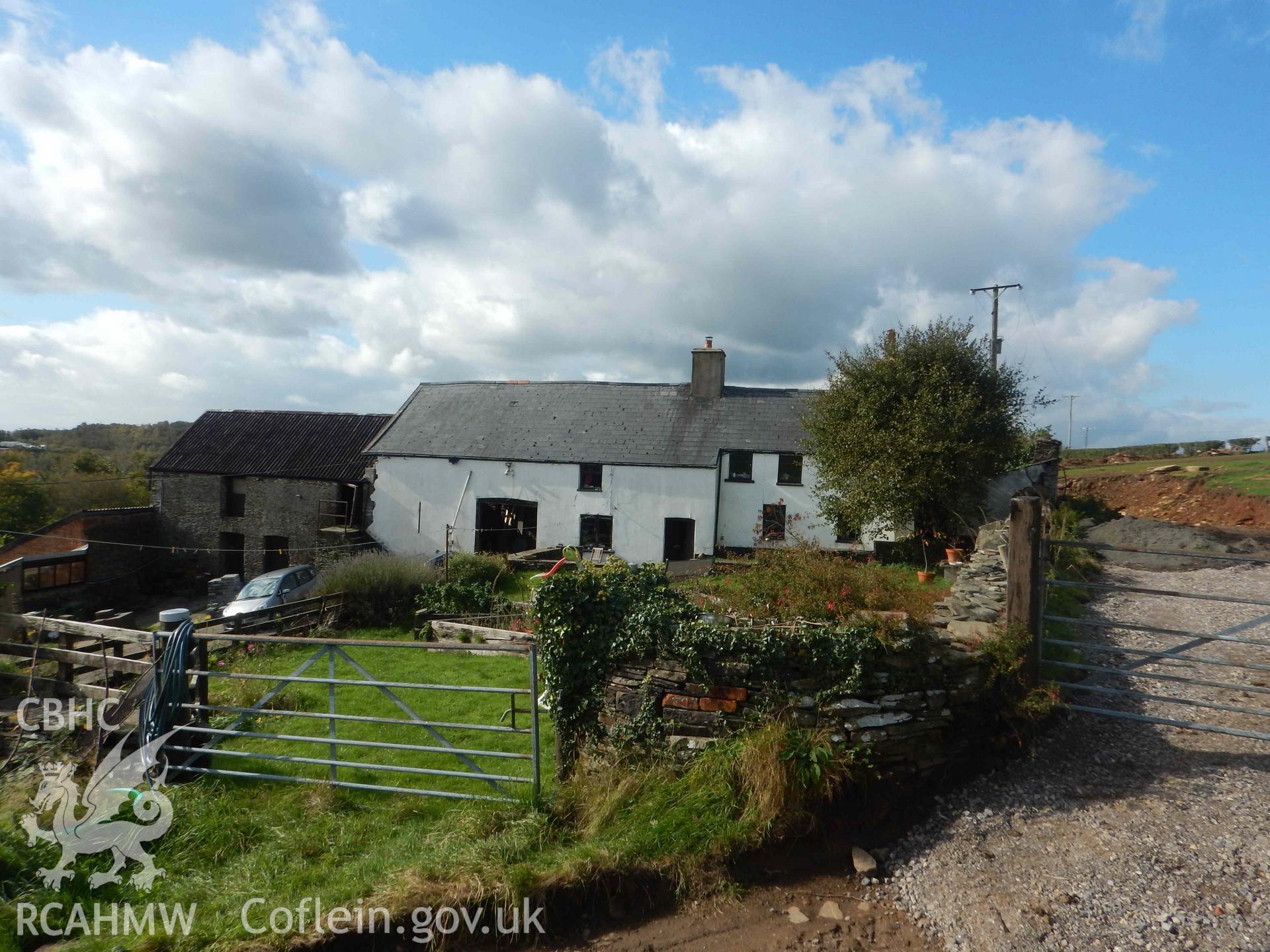 Photograph from an Archaeological Level 2 Building Recording for Ty'r Person Farm, Upper Church Village, Pontypridd. Project: AW2816.