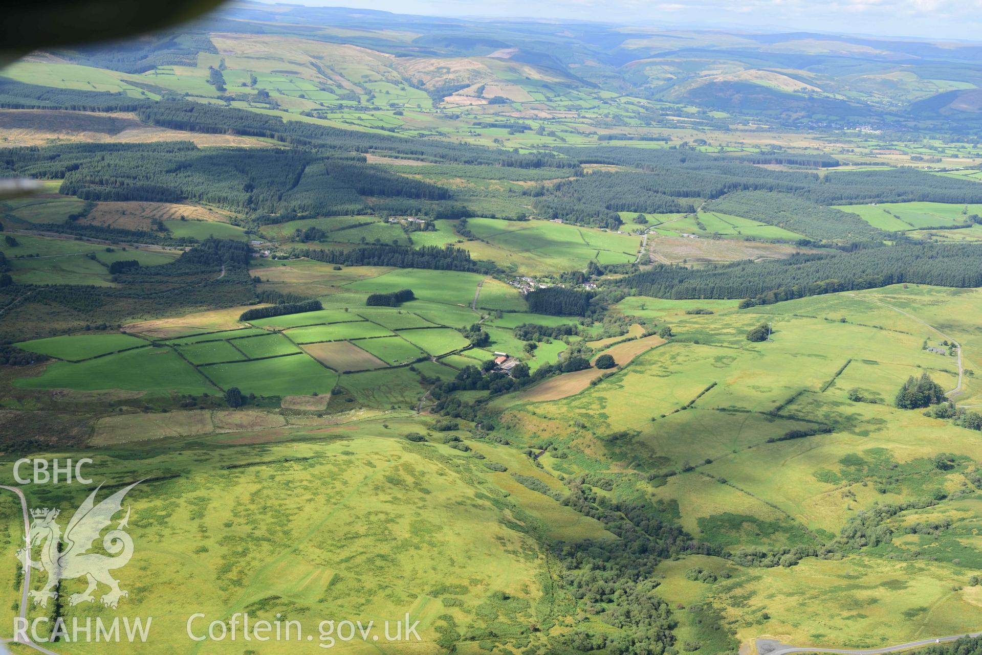 Caerau, Tirabad, Roman fort. Landscape view from south-east