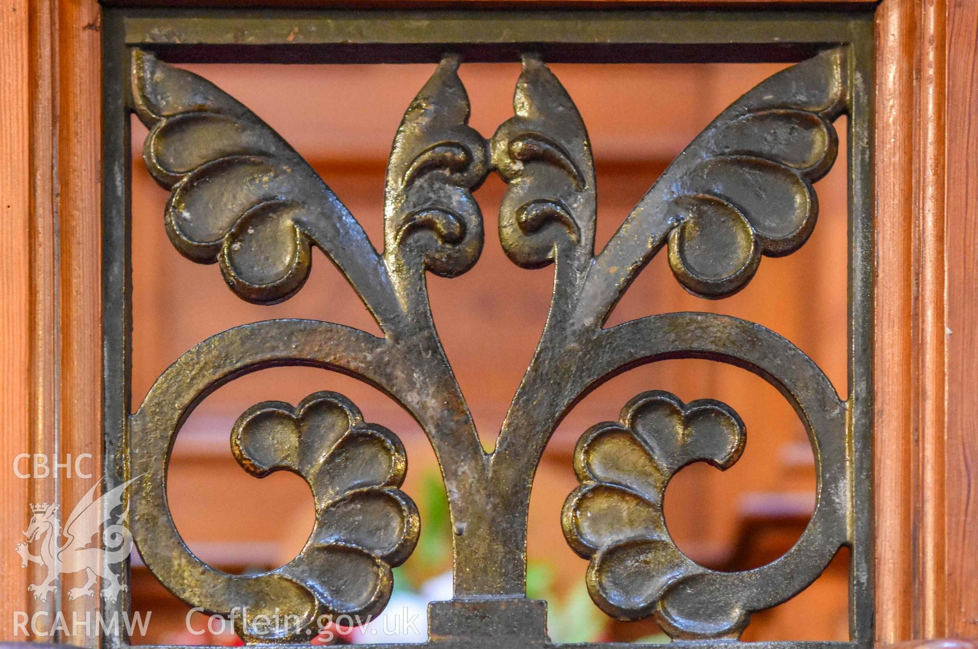 Albany Congregational Chapel - Detailed view of a panel of the pulpit, taken from North-West