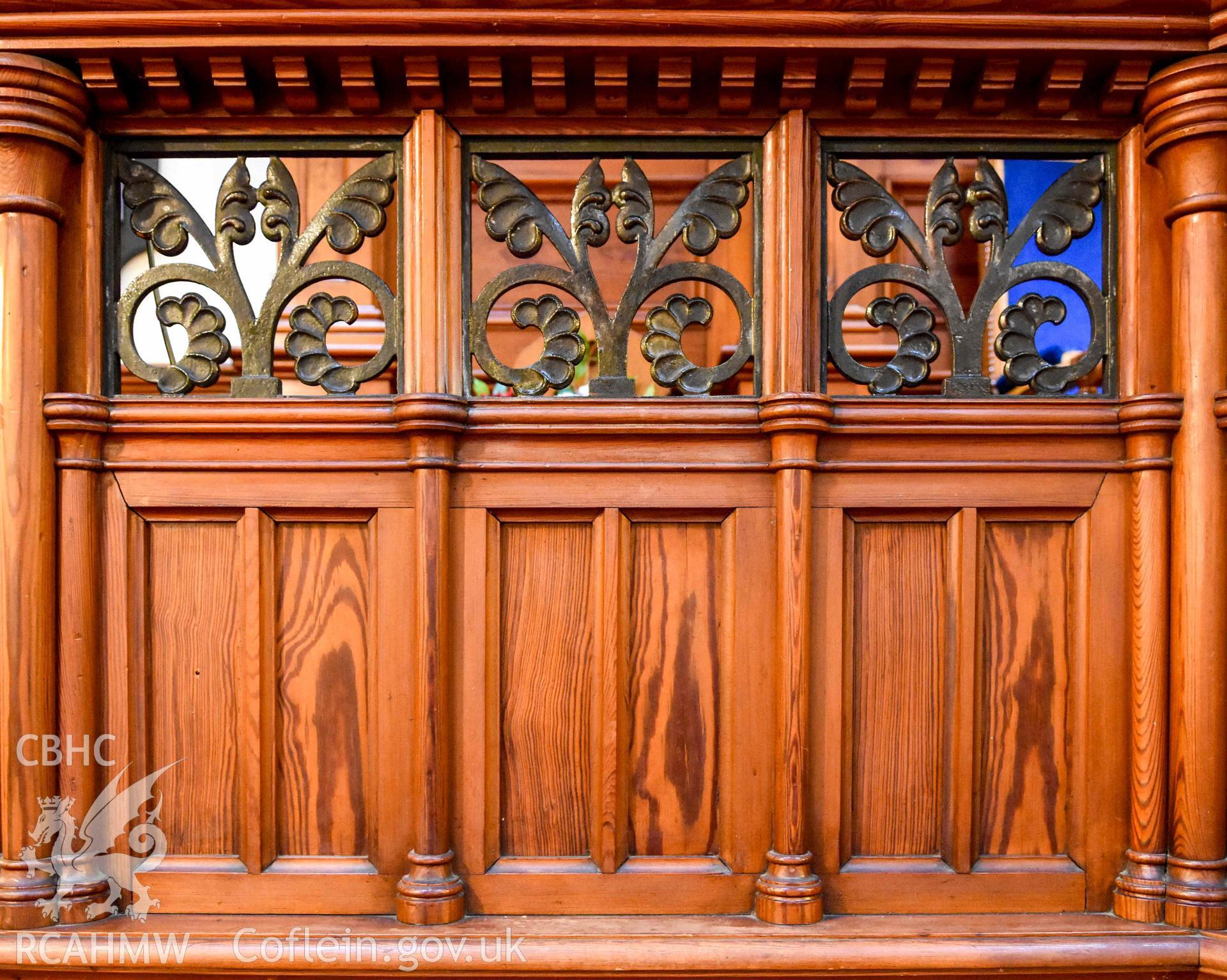 Albany Congregational Chapel - View of a panel of the pulpit, taken from North-West
