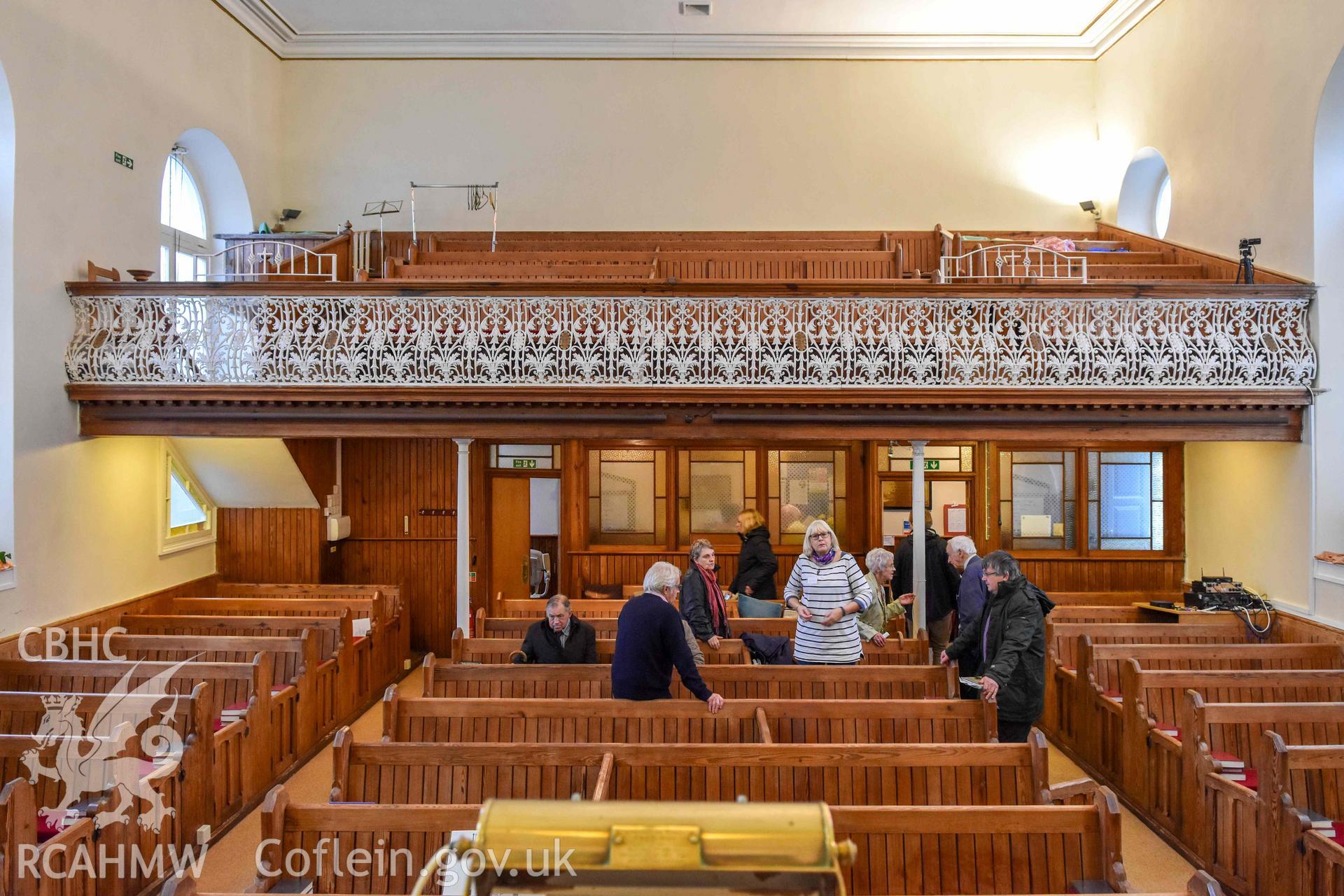 Ebenezer Calvinistic Methodist Chapel - View of the church from the pulpit, taken from South-West