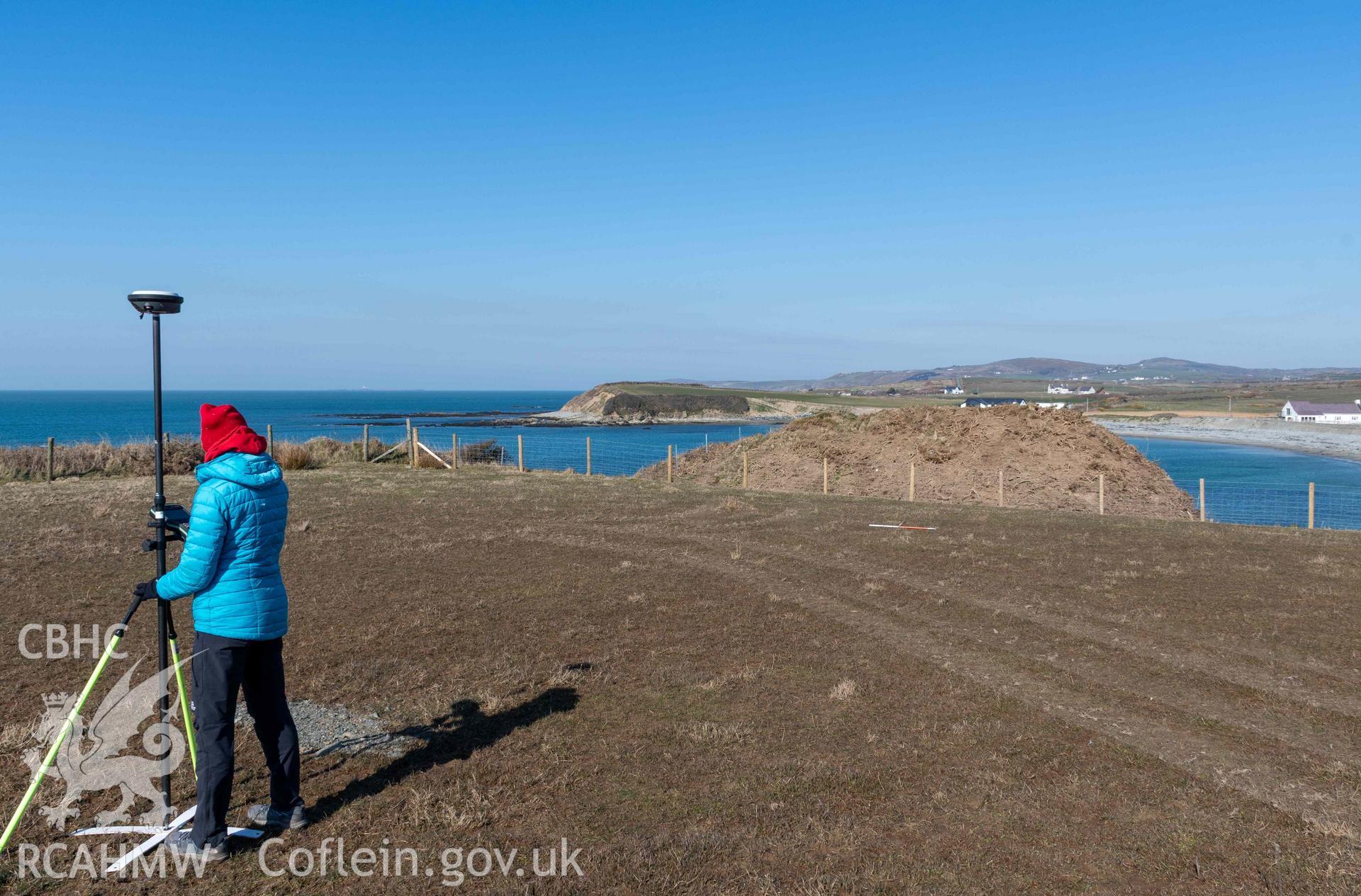 Castell Trefadog. GNSS survey by RCAHMW.