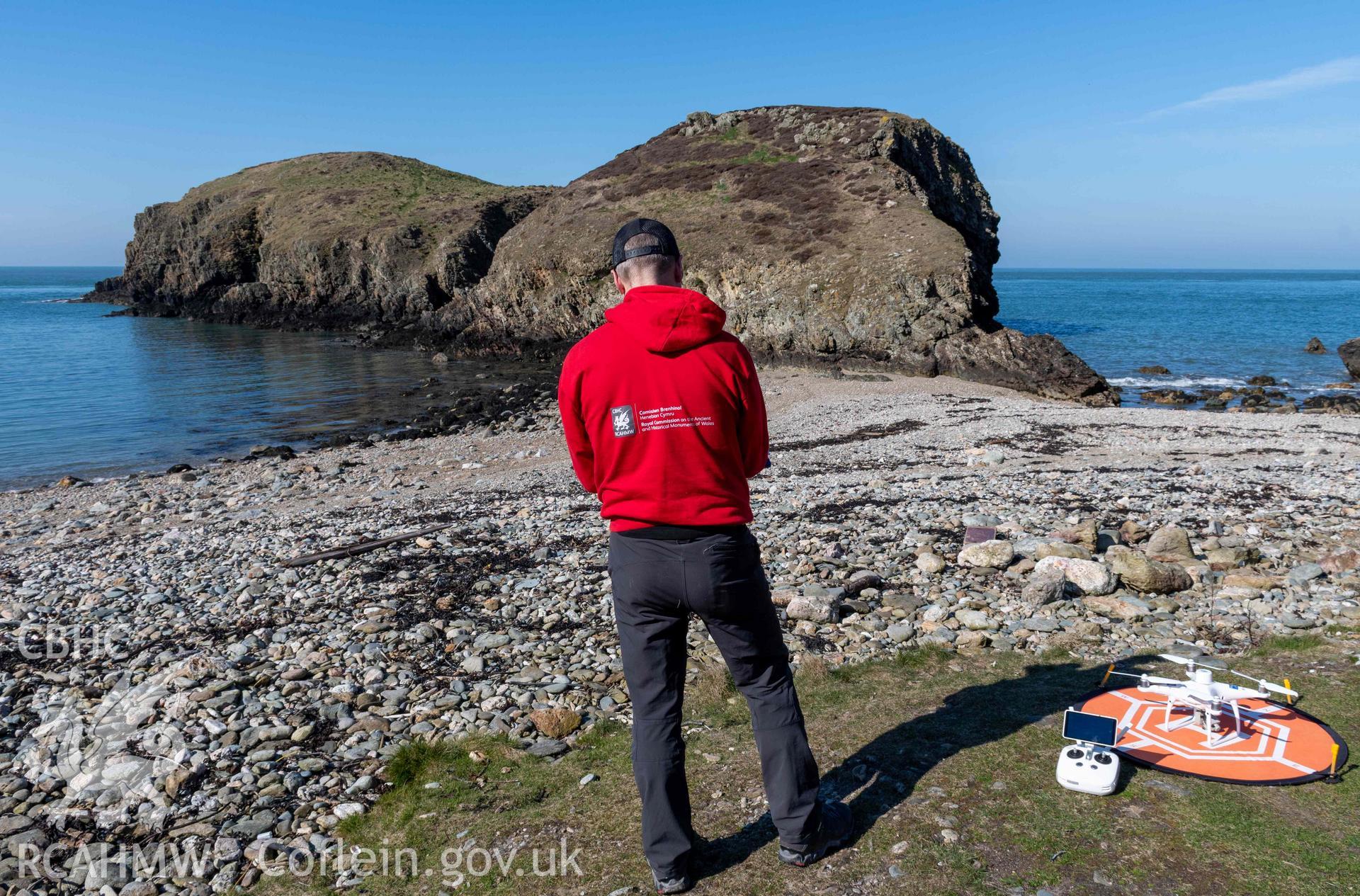 Ynys y Fydlyn. UAV survey by RCAHMW.