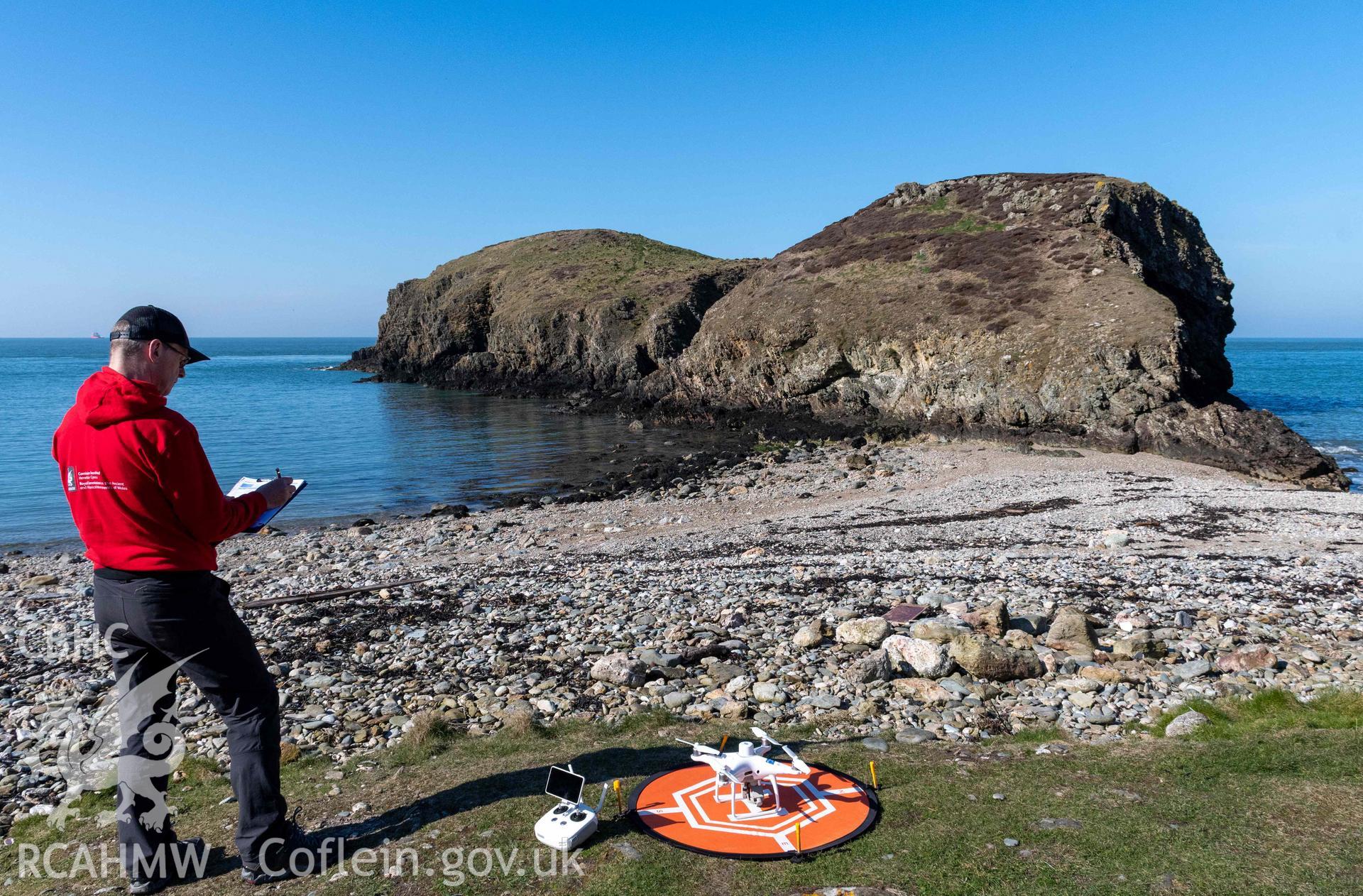 Ynys y Fydlyn. UAV survey by RCAHMW.