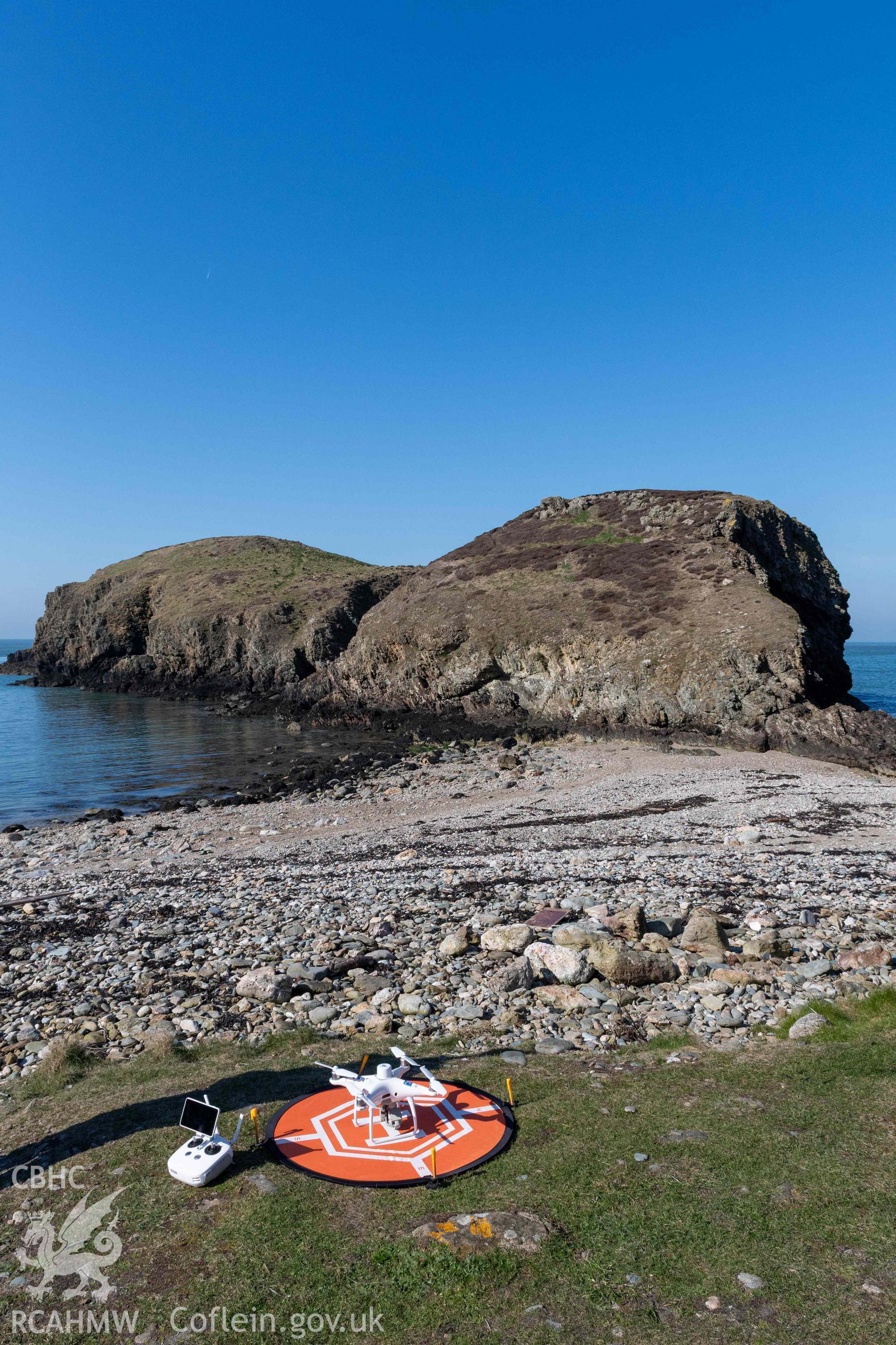 Ynys y Fydlyn. UAV survey by RCAHMW.