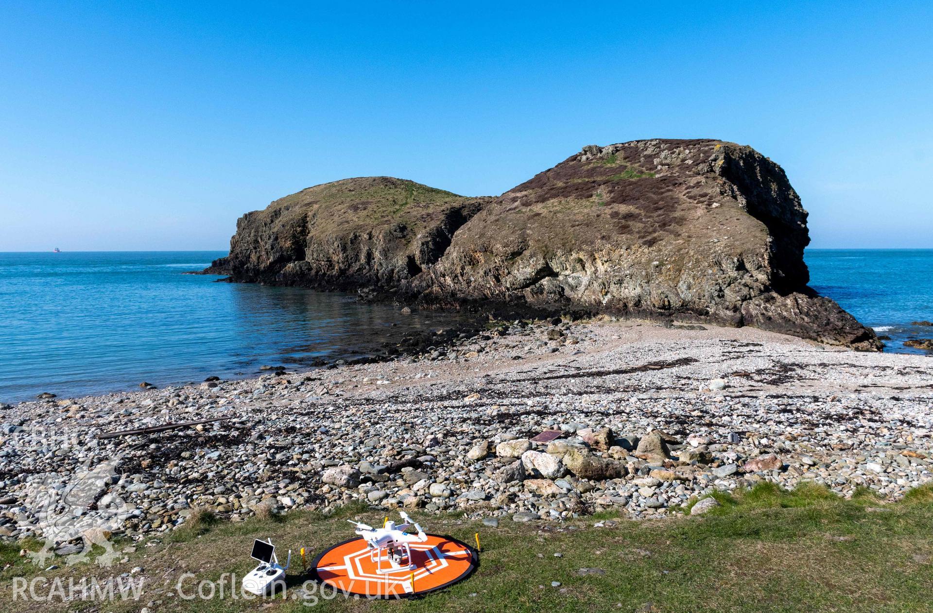 Ynys y Fydlyn. UAV survey by RCAHMW.