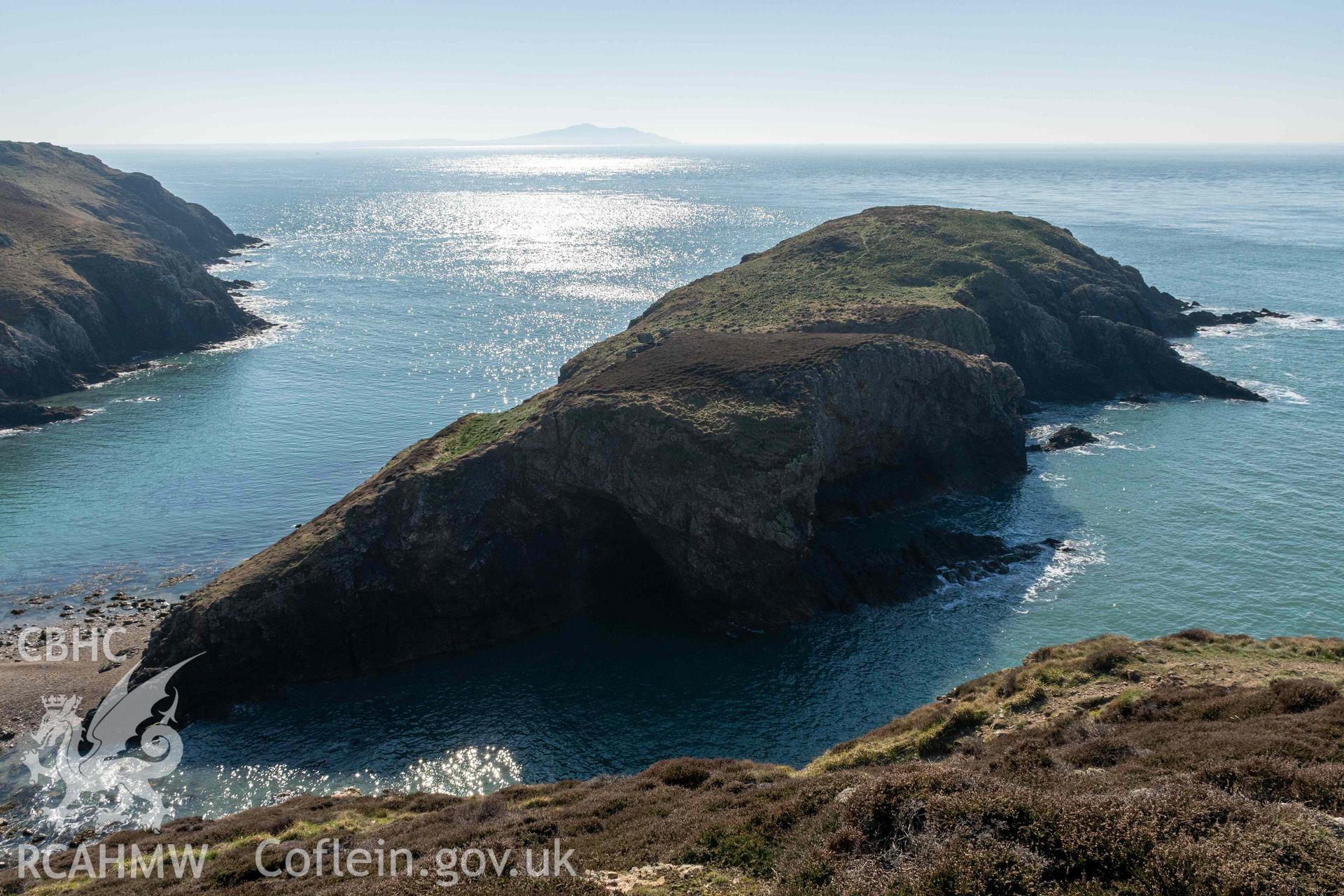 Ynys y Fydlyn. View from the mainland to the northeast.
