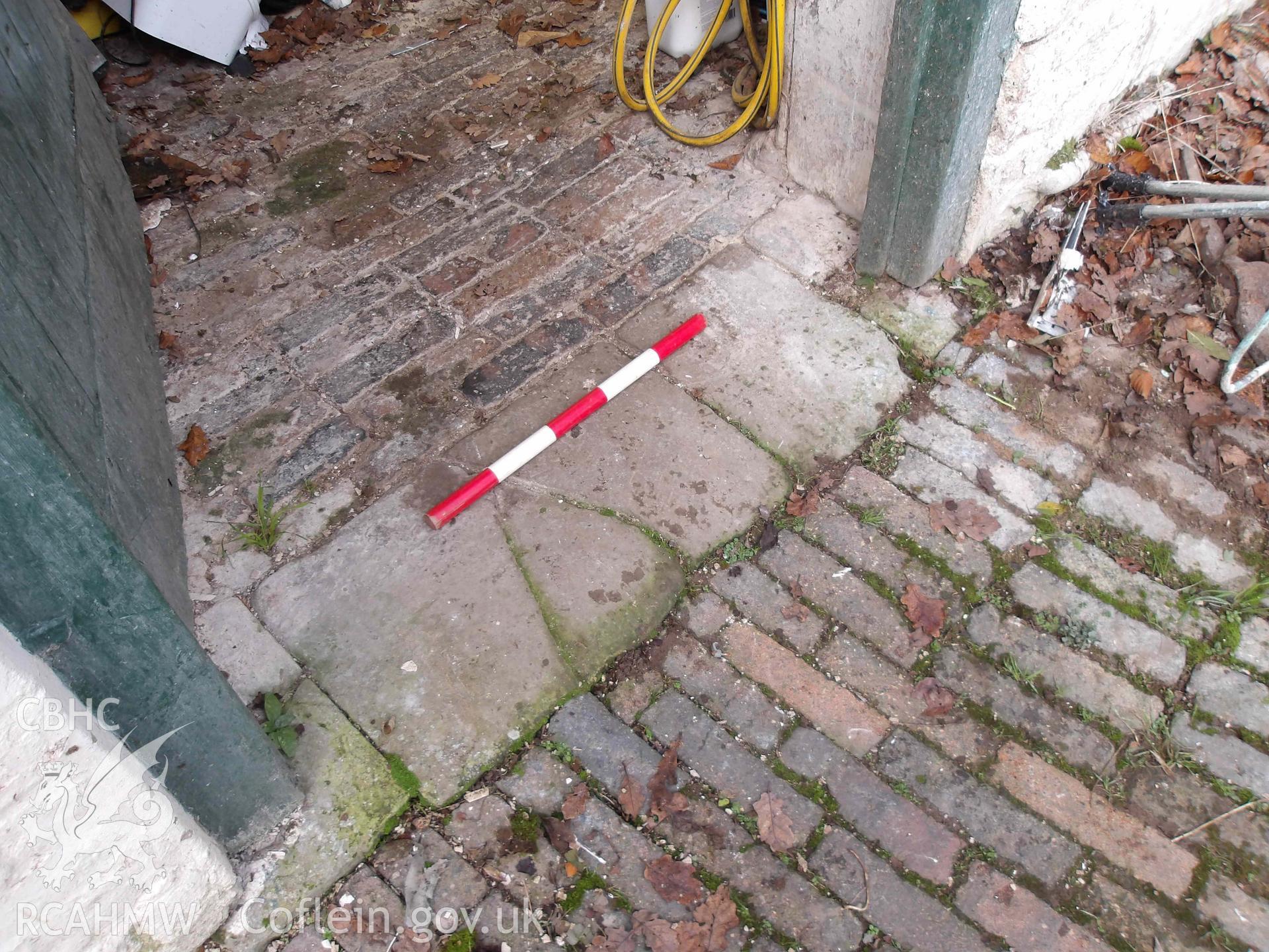 Photograph from a Level 2 Building Recording at the coach house and stables, Bryn Edwin Hall Residential Home, Northop Road, Flint Mountain. Dated 2024. Project: AW3184.
