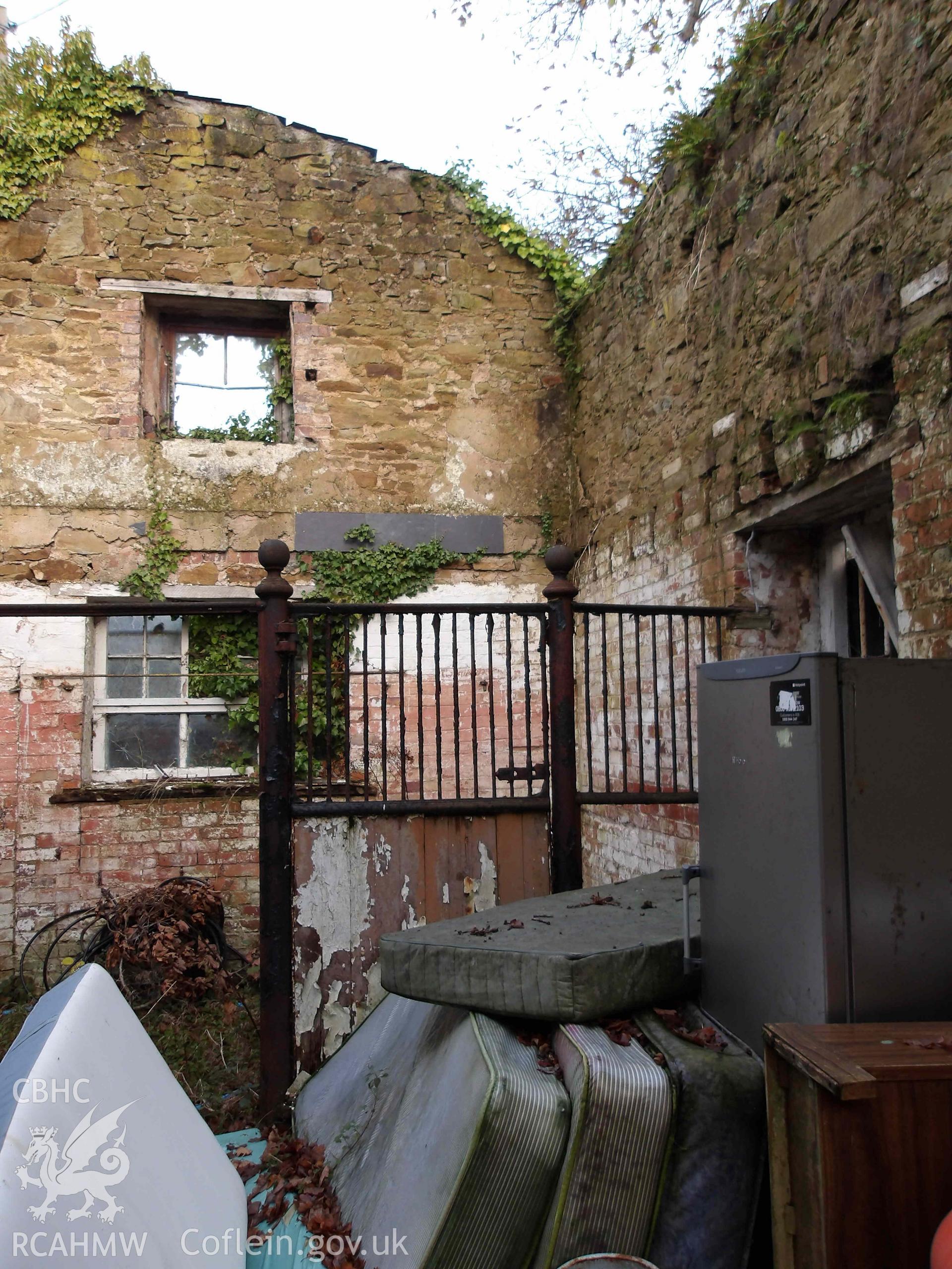 Photograph from a Level 2 Building Recording at the coach house and stables, Bryn Edwin Hall Residential Home, Northop Road, Flint Mountain. Dated 2024. Project: AW3184.