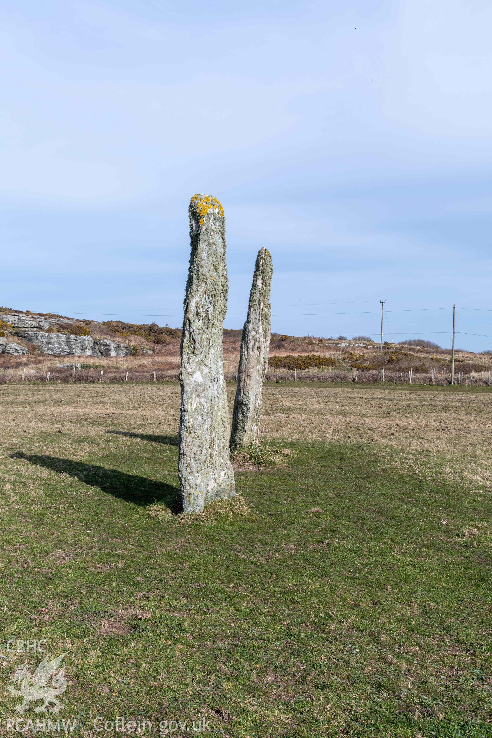 Penrhosfeilw Standing Stone from the southwest.