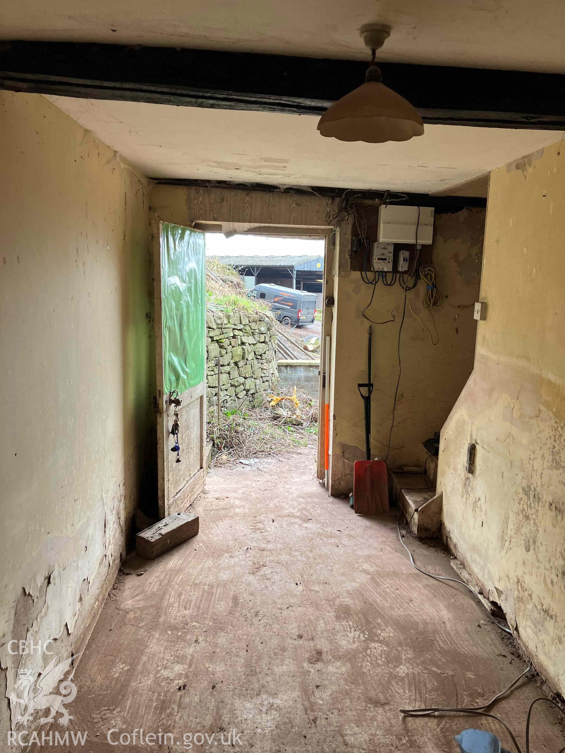 Photograph from a Heritage Impact Assessment for Old Bryn-yr-Hydd Farmhouse, Glasbury, carried out by Border Archaeology in 2025.
