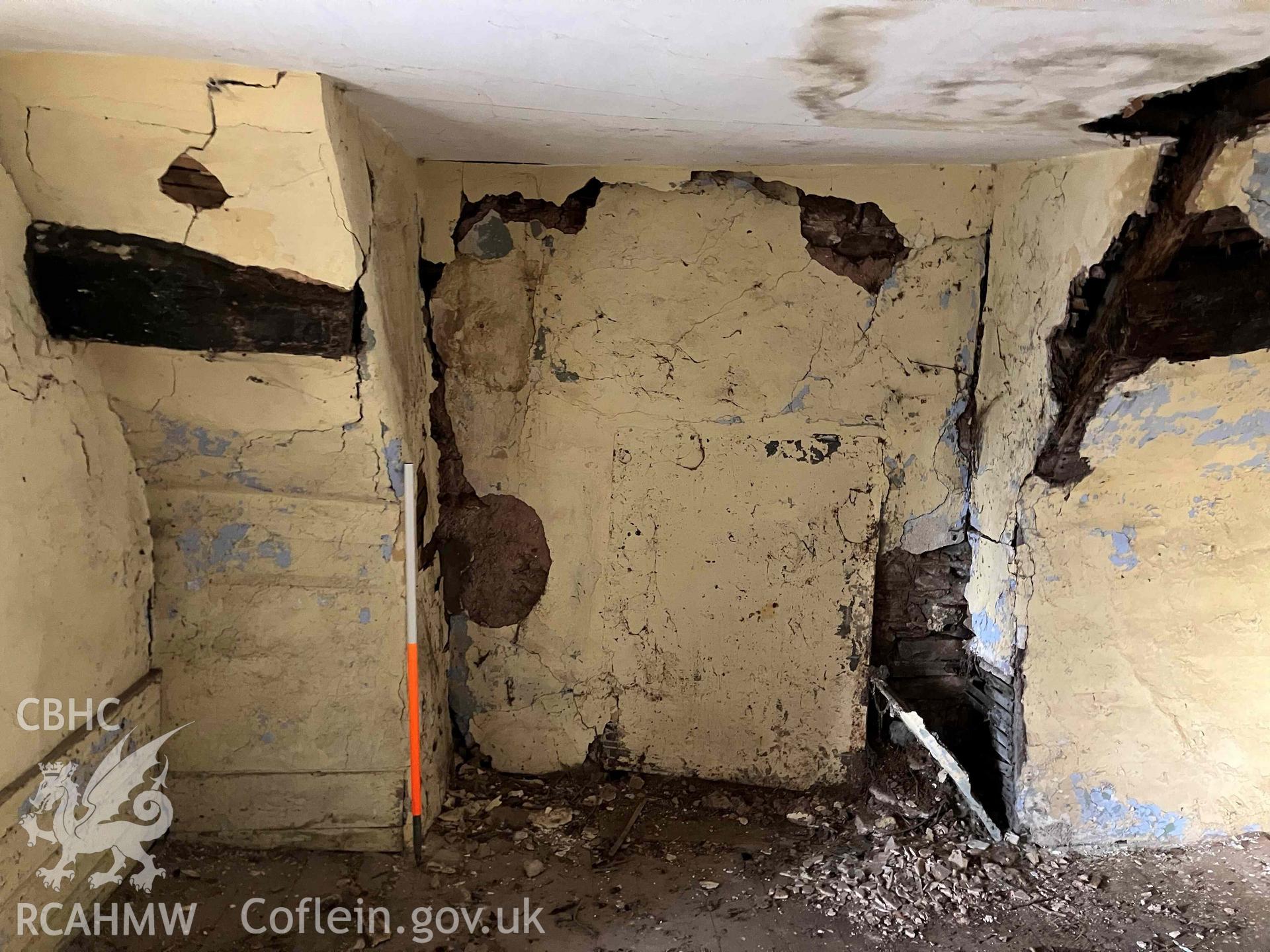 Photograph from a Heritage Impact Assessment for Old Bryn-yr-Hydd Farmhouse, Glasbury, carried out by Border Archaeology in 2025.