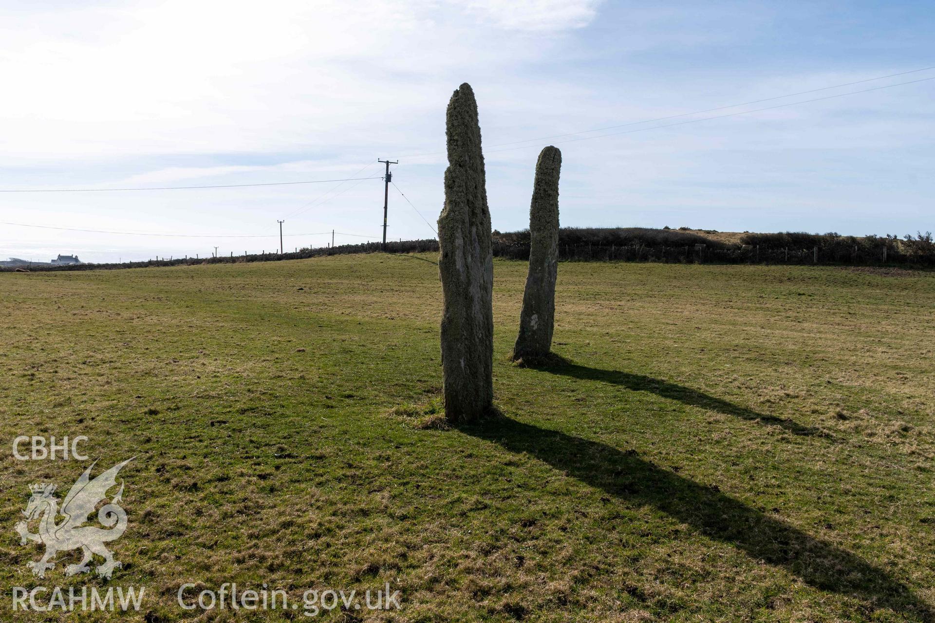Penrhosfeilw Standing Stone from the northeast.