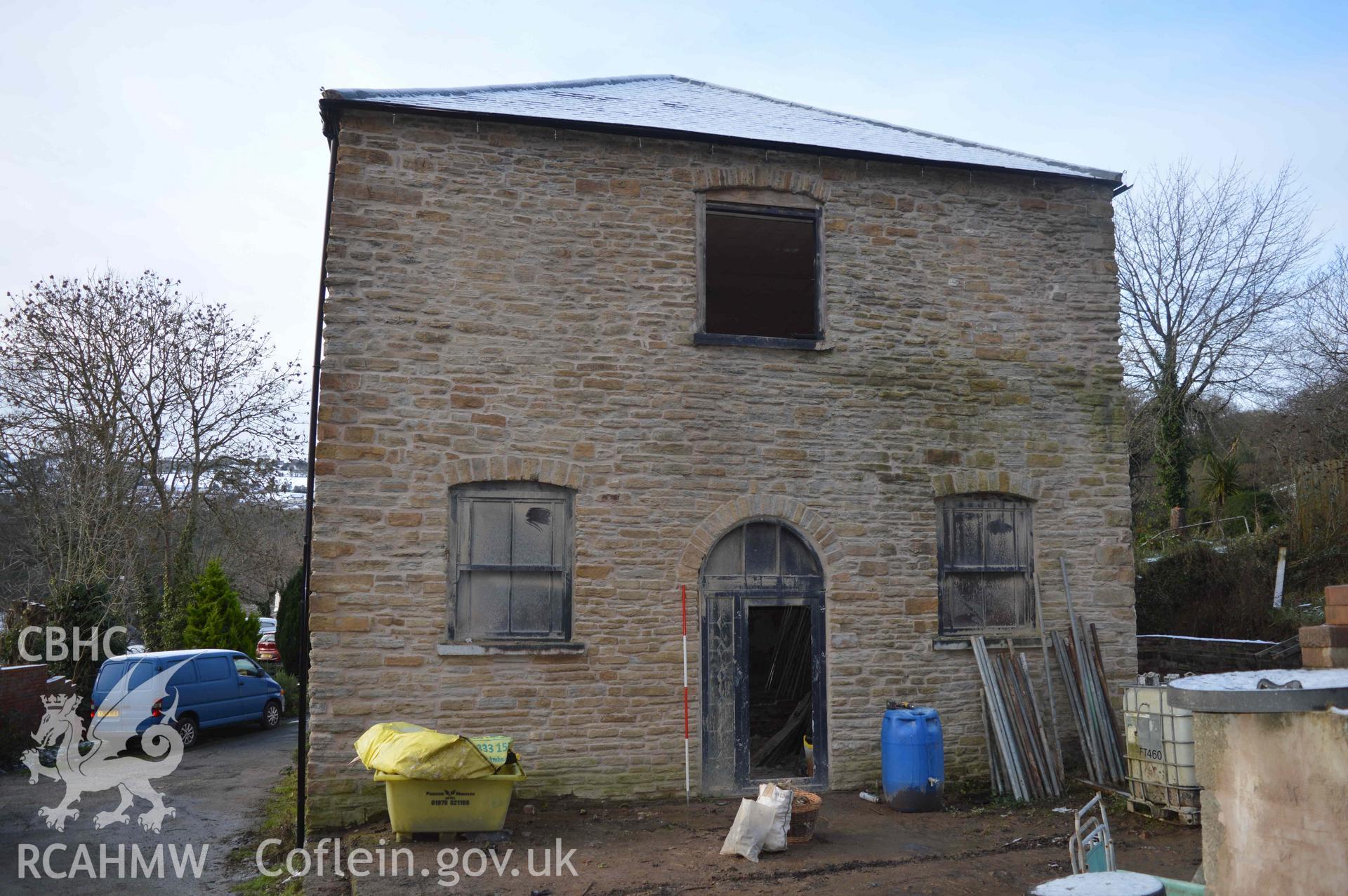 Photograph from a Level 2 Historic Building Recording of Mount Gilead Chapel, Holywell, carried out by Heneb in 2024. Project 2745.