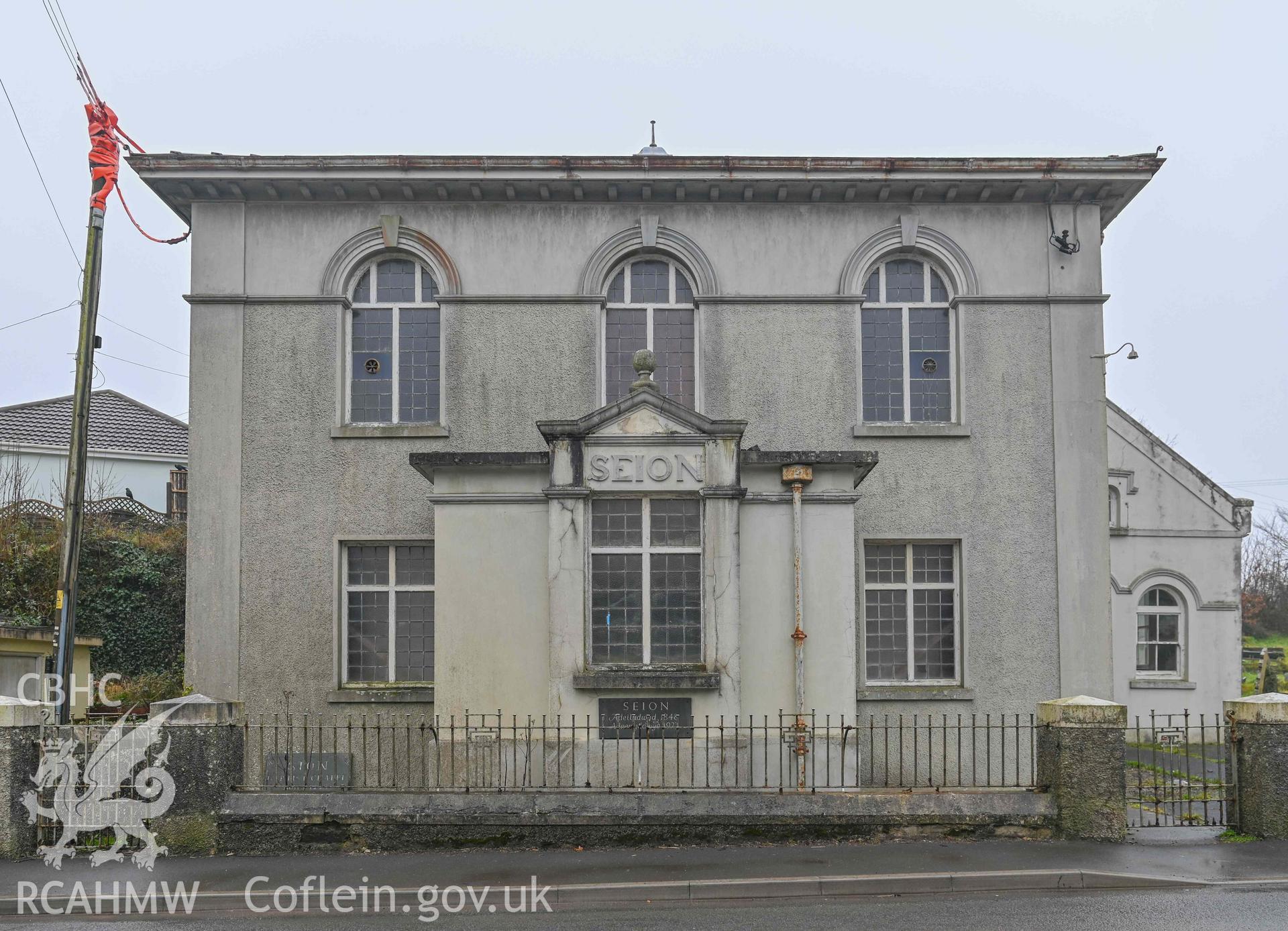 Seion Welsh Baptist Chapel - View of the front of the chapel, taken from North-West