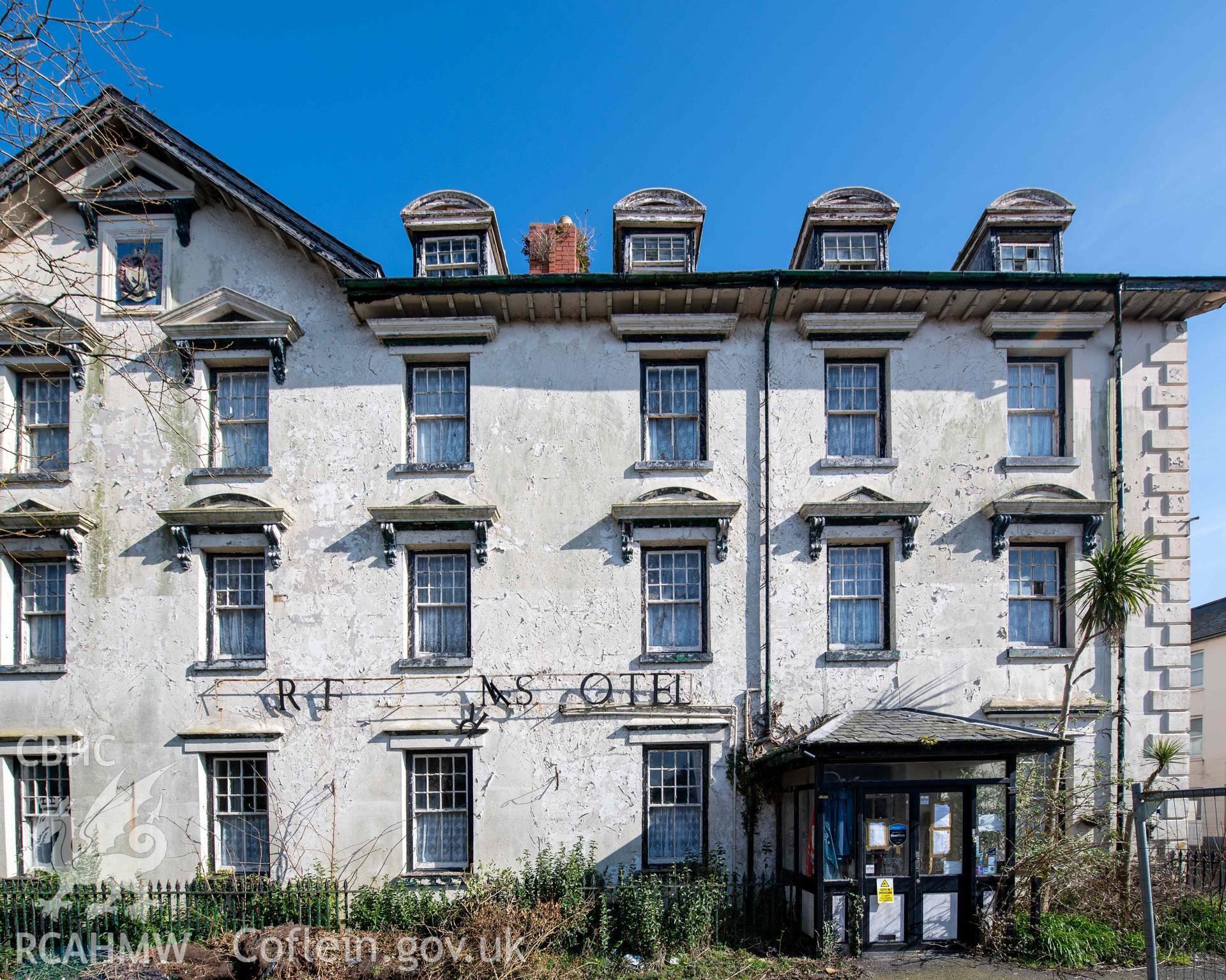 Corbett Arms Hotel, exterior façade from west