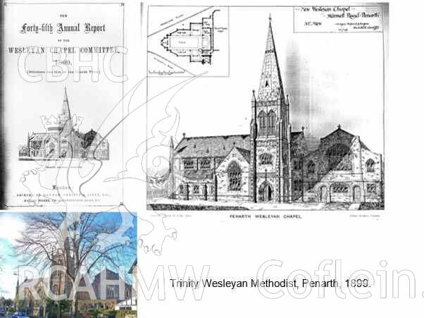 Trinity English Wesleyan Methodist Chapel, Penarth, 1899 design in Wesleyan Methodist Chapel Committee Yearbook