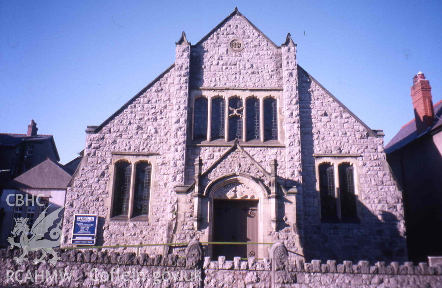 Bethlehem Welsh Calvinist Methodist Chapel, Colwyn Bay, . Front Arts & Crafts style. Closed in c.2010 when merged with new chapel at Hermon Rhos.